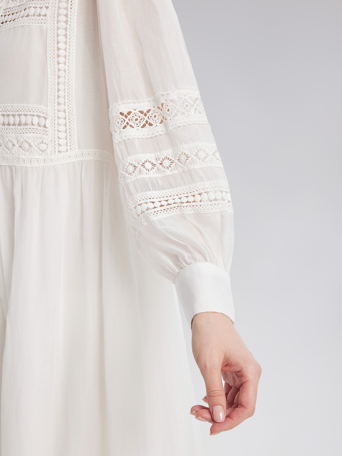 Cutout Embroidered Lacing Dress