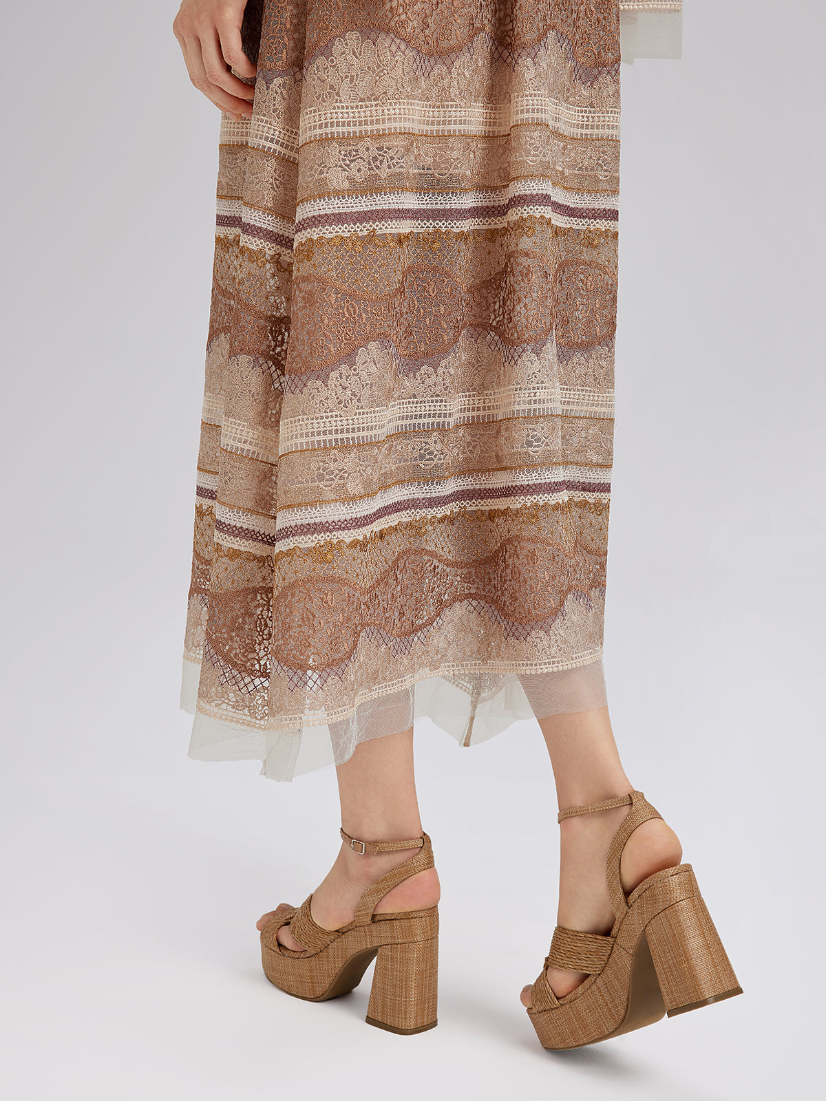Embroidered Ruffle Collar Bohemian Dress