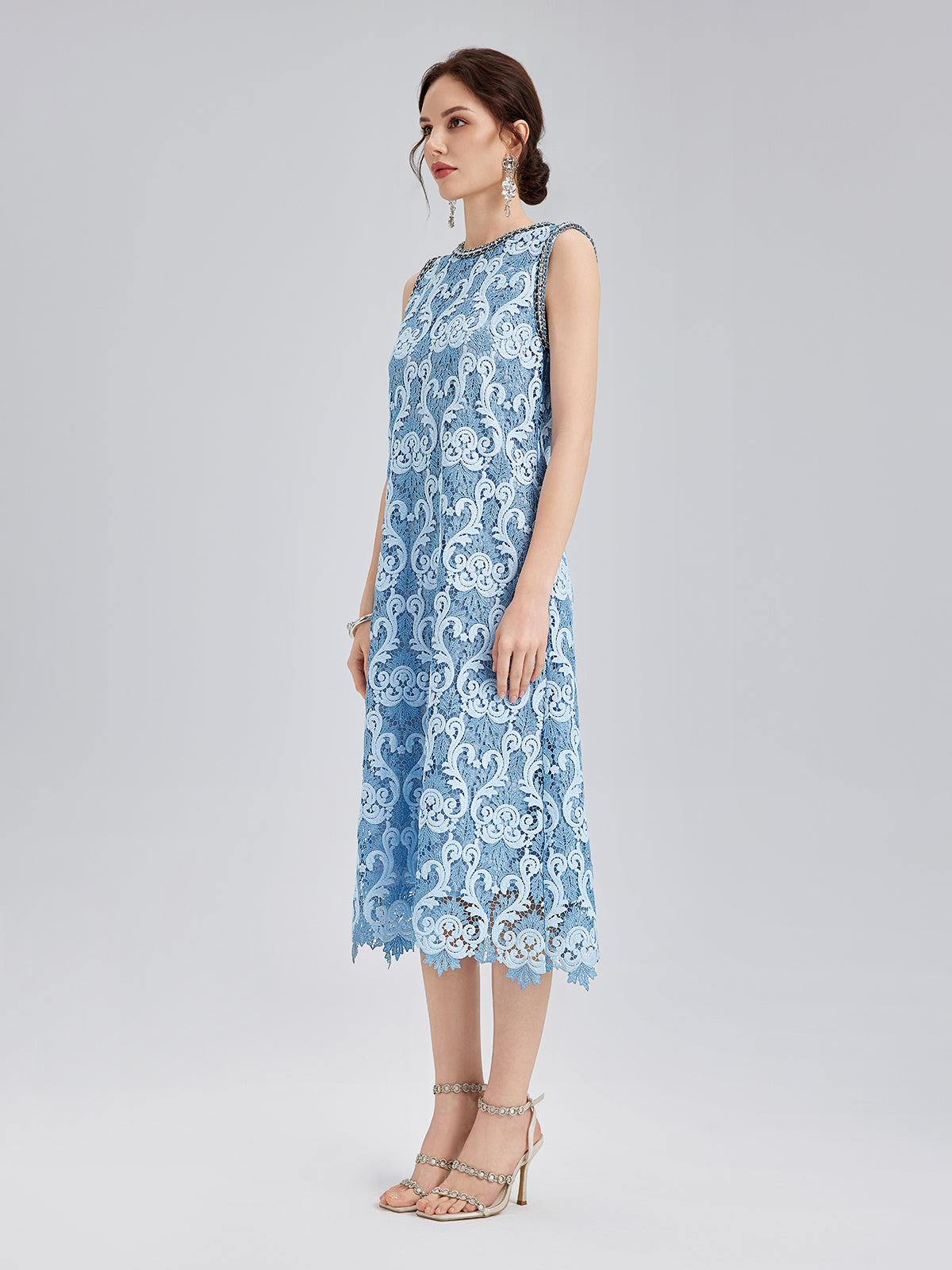 Baroque Two-Tone Lace Dress