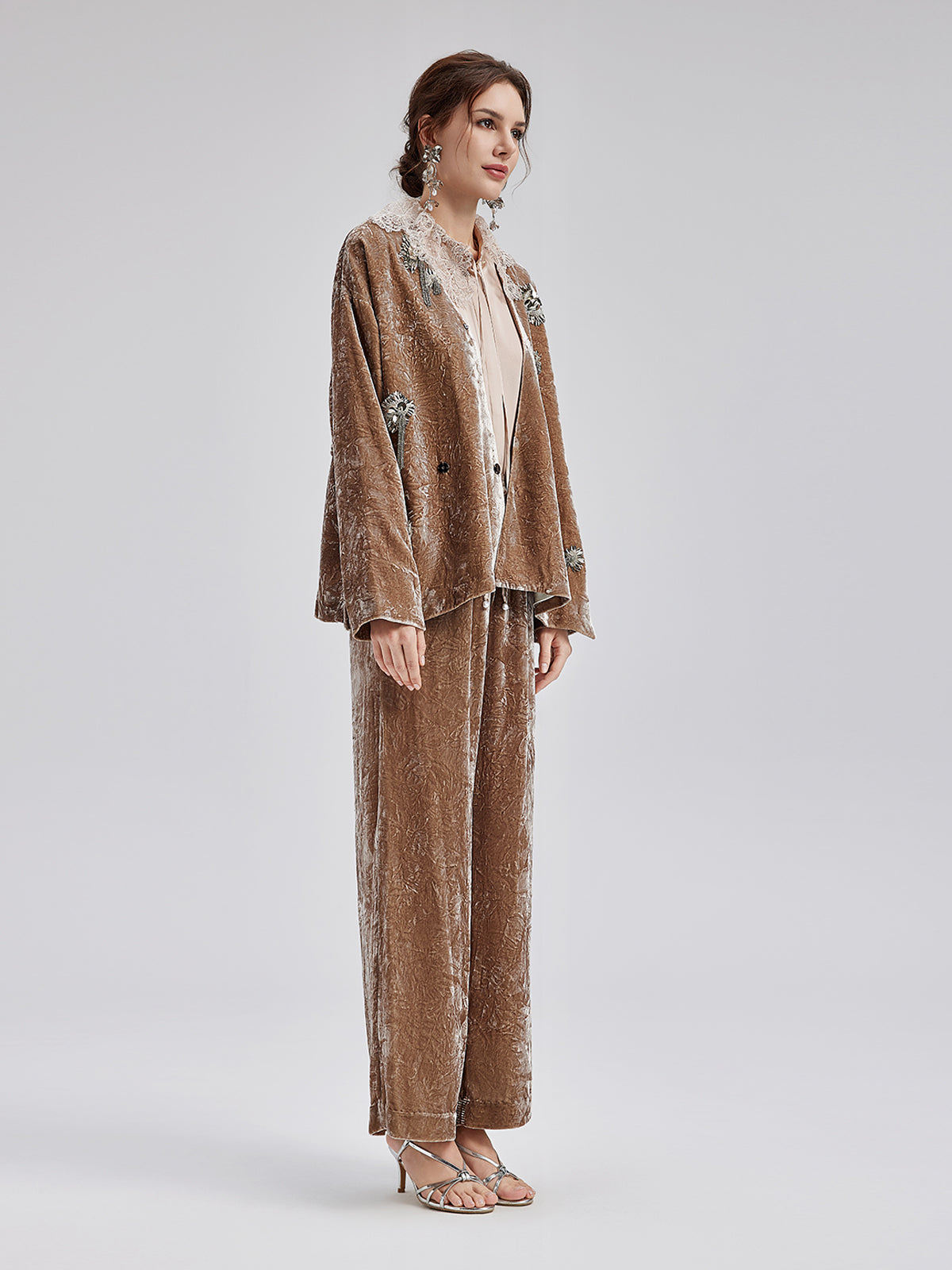 Silk Velvet Tassel Beaded Set