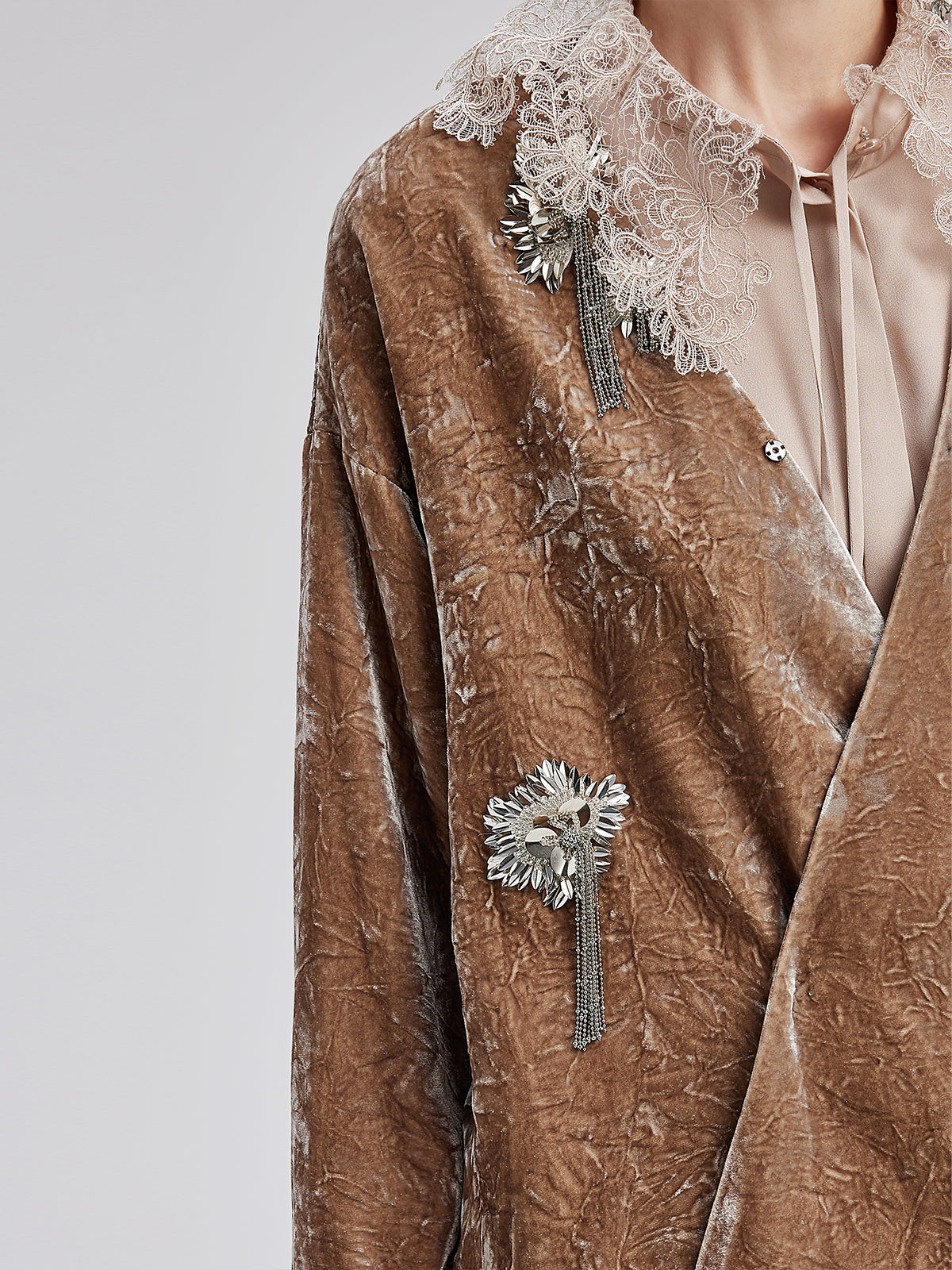 Silk Velvet Tassel Beaded Set