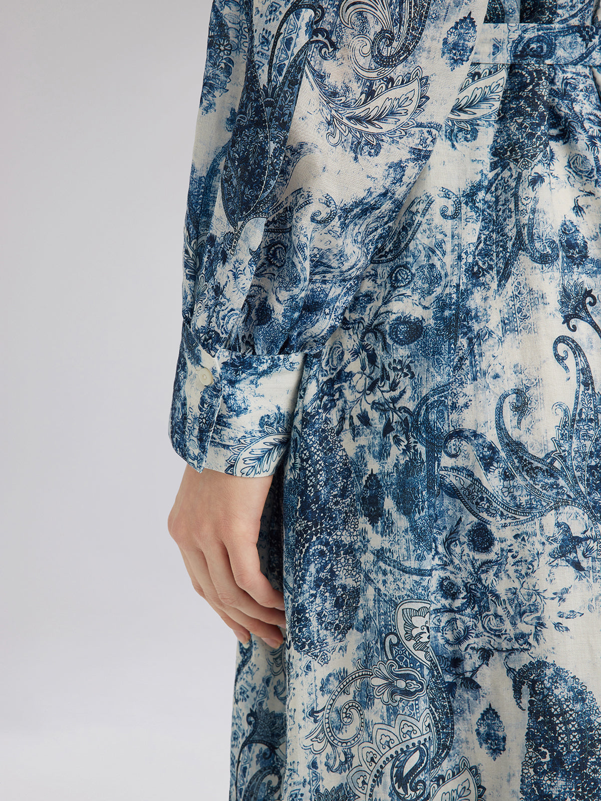 Loose Printed Sun Protection Ramie Dress