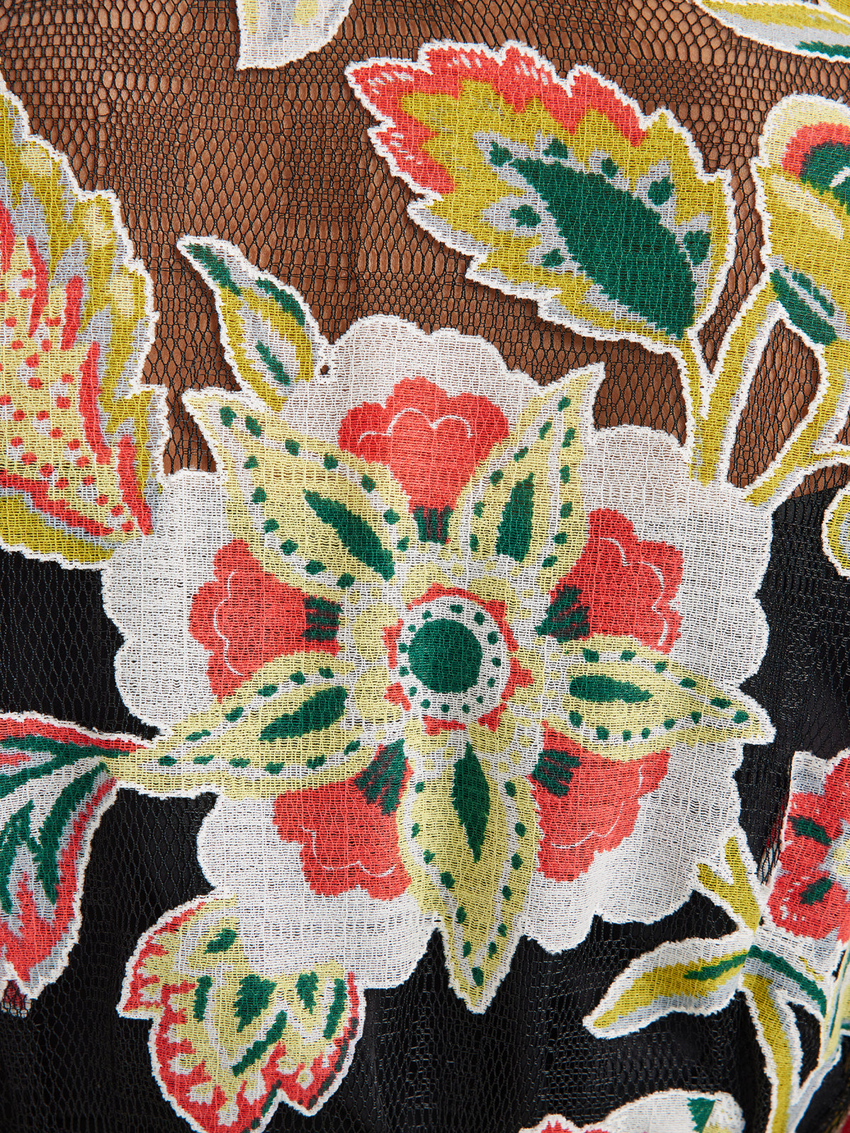 Vacation Lace Jacquard Print Dress