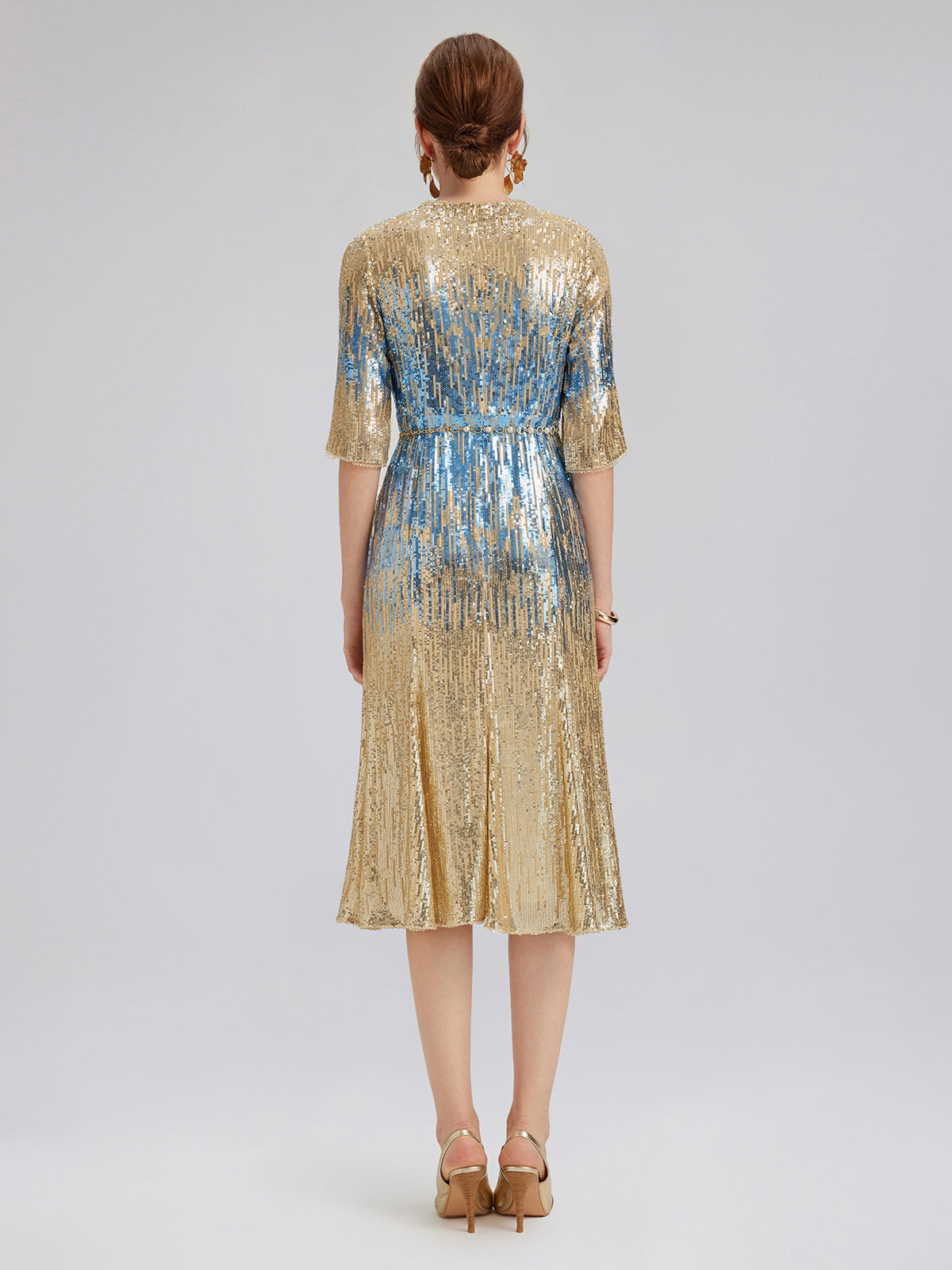 Soft Ombre Stretch Sequin Dress