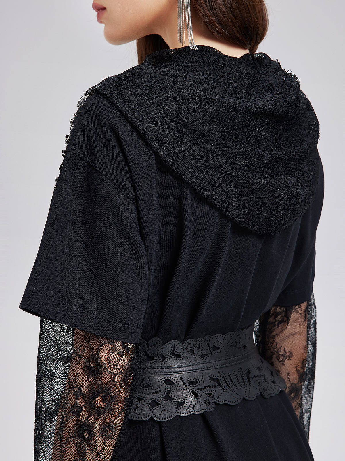 Hand-Beaded Washed Knit Dress