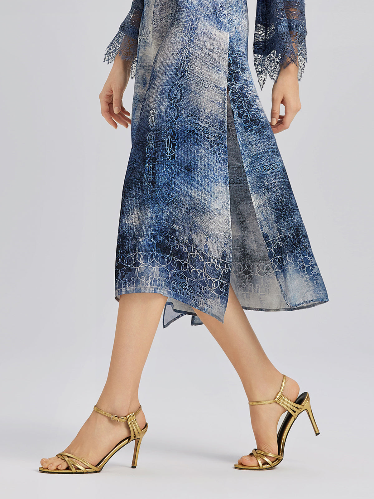 100% Silk Paisley Tie-Dye Dress
