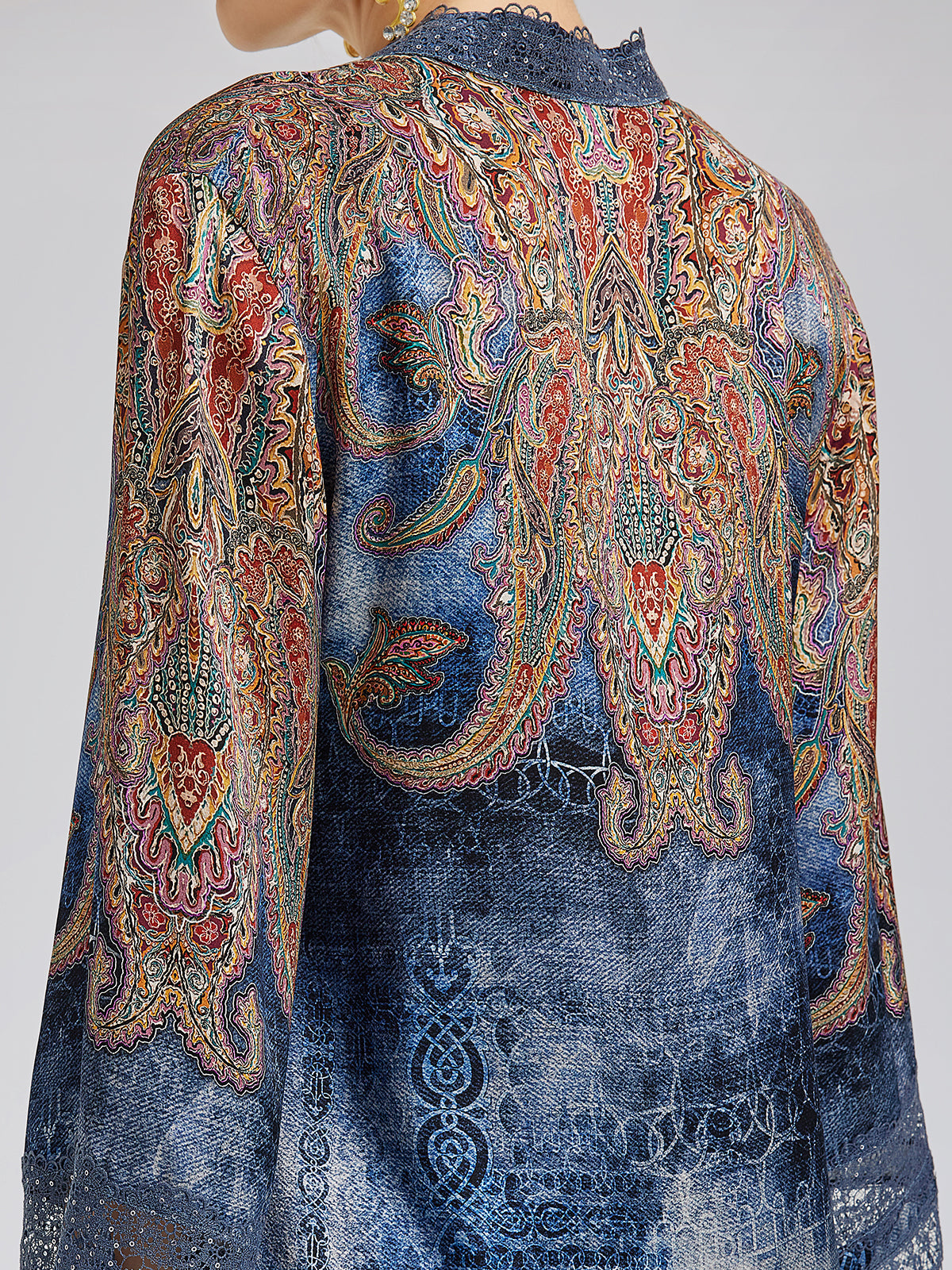 100% Silk Paisley Tie-Dye Dress