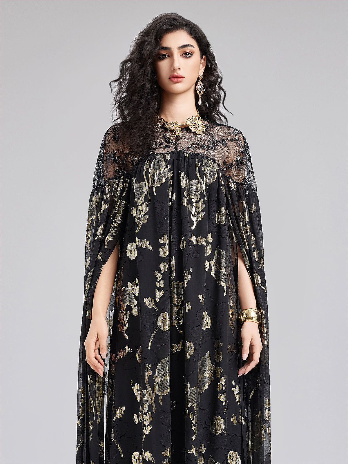 Limited Edition Silk Jacquard Gown