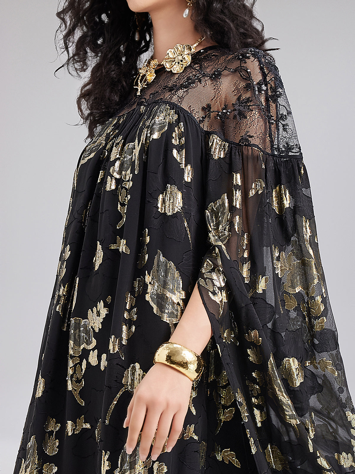 Limited Edition Silk Jacquard Gown