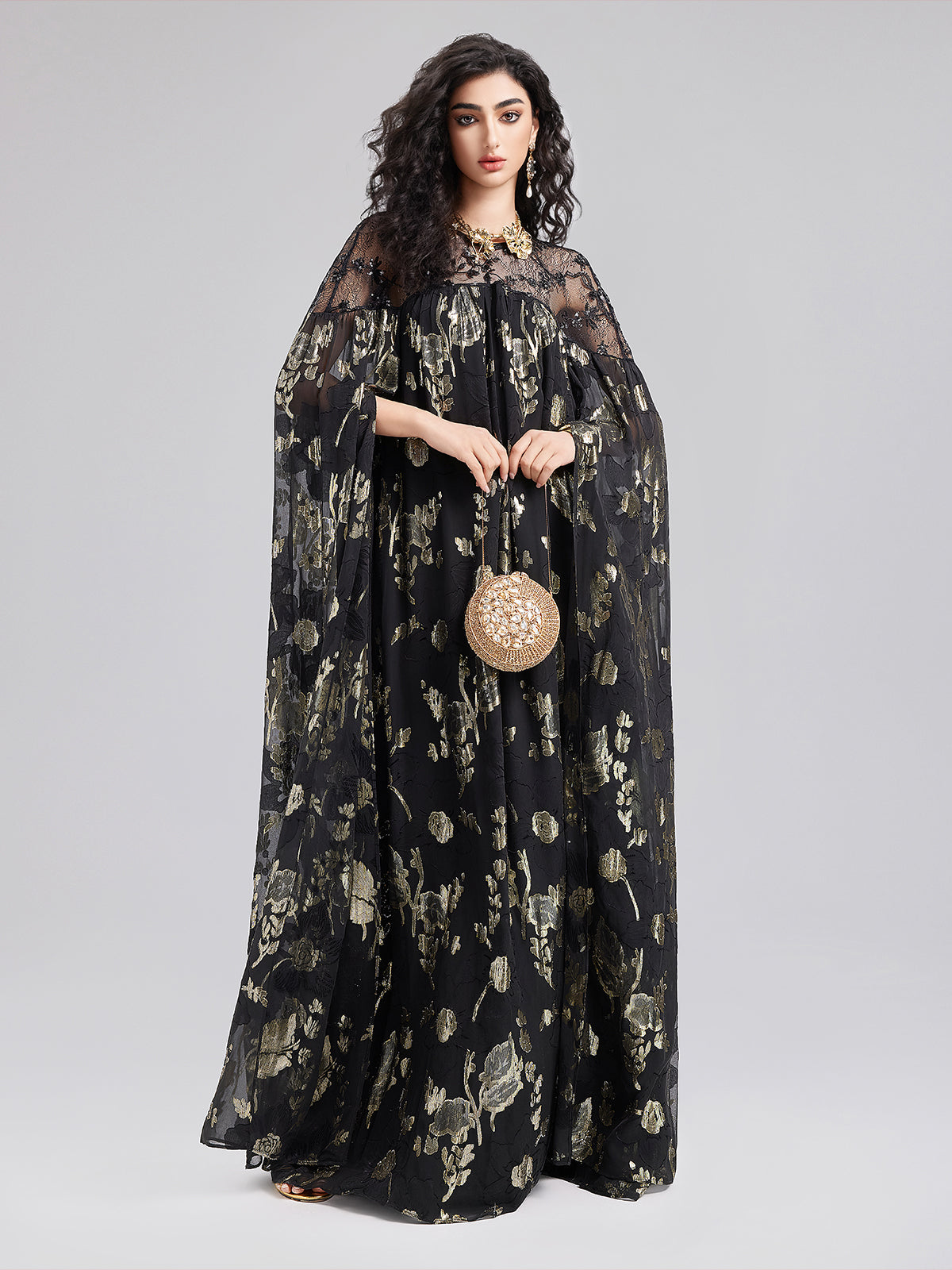 Limited Edition Silk Jacquard Gown