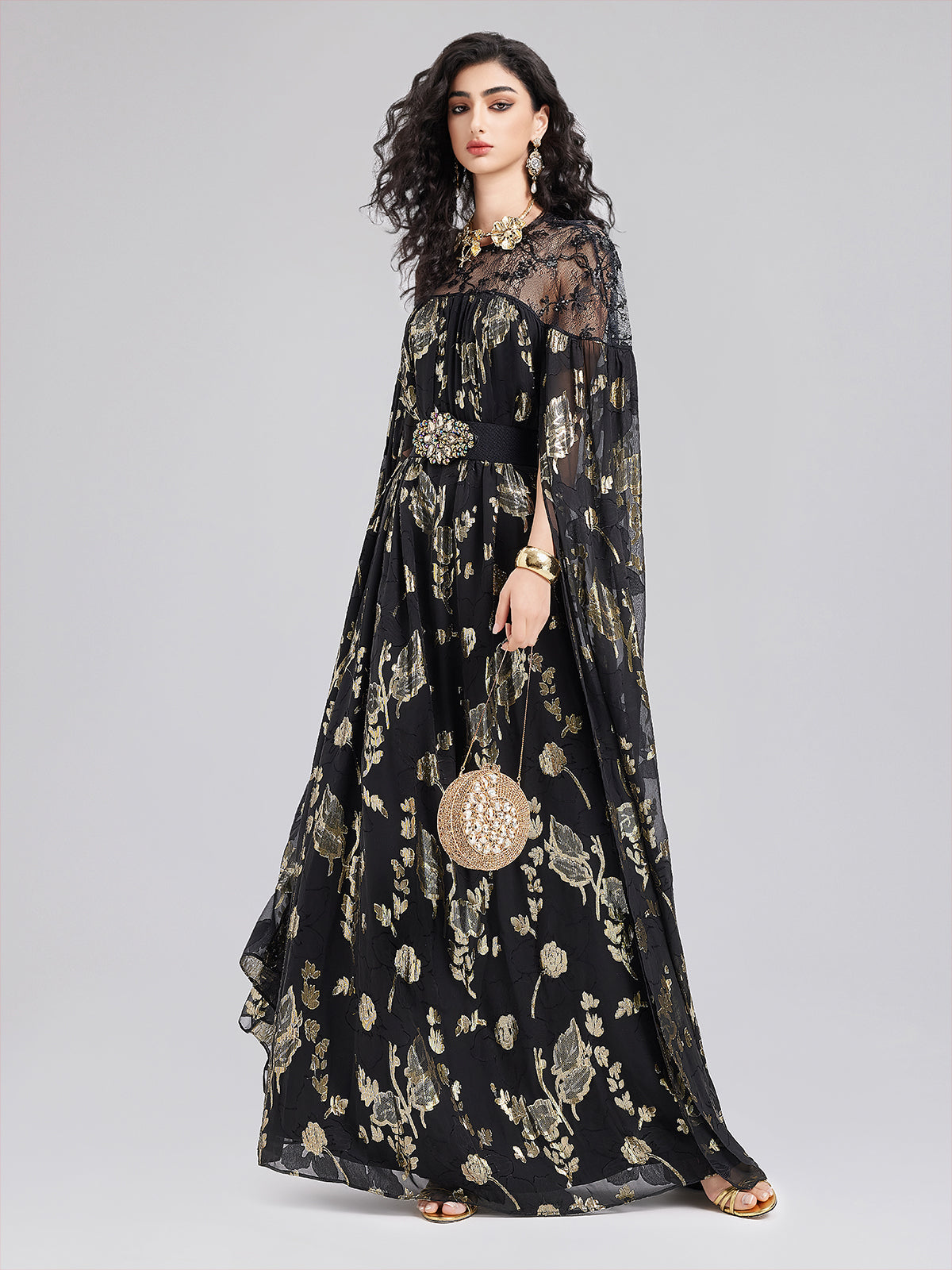 Limited Edition Silk Jacquard Gown