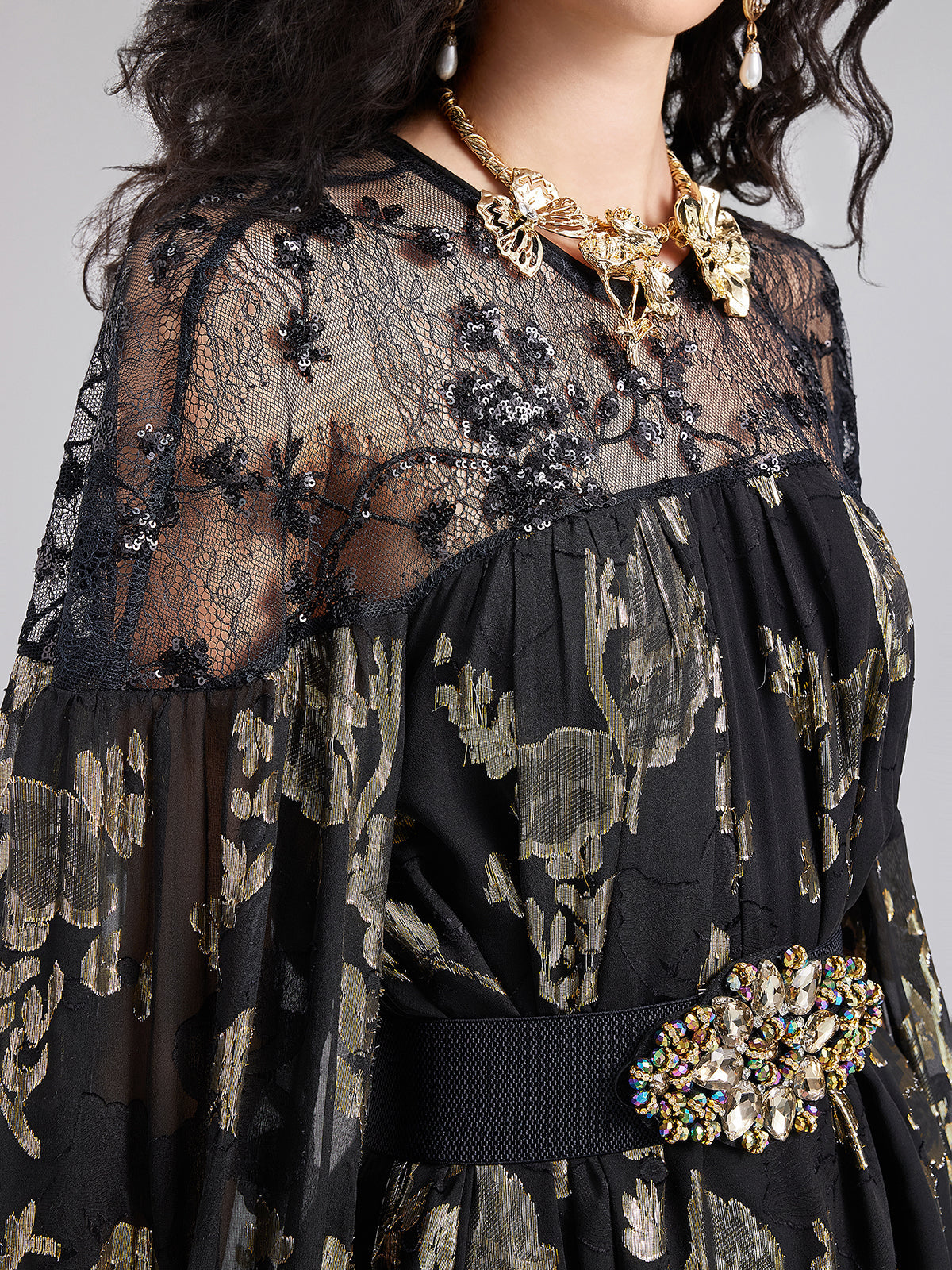 Limited Edition Silk Jacquard Gown