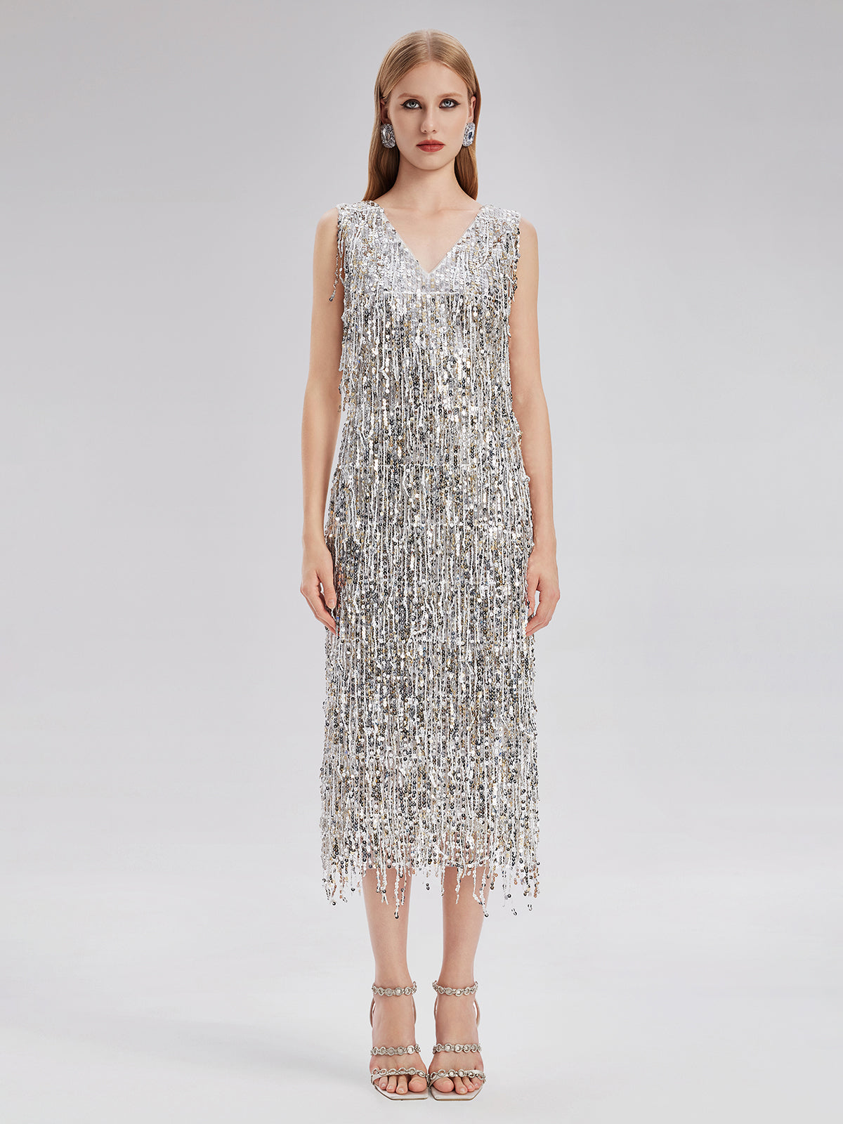 Sparkling Tassel Sequin Dress