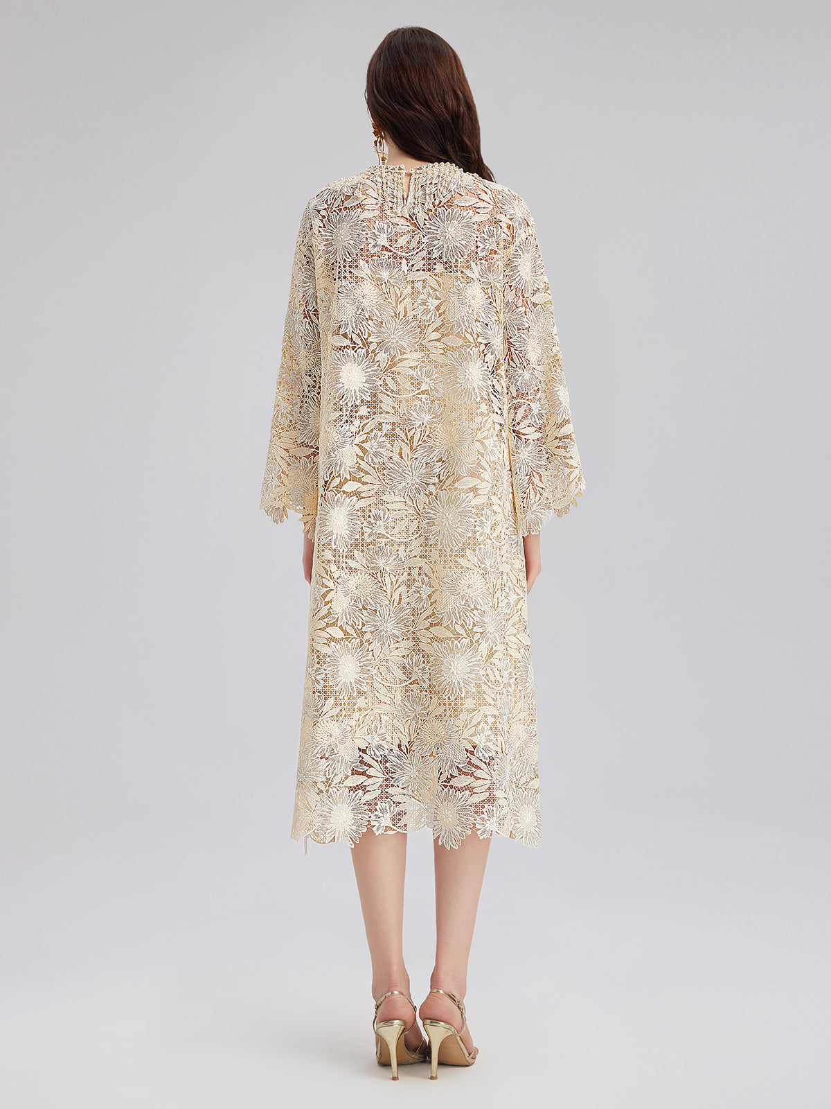 Handcrafted Beaded Tassel A-Line Dress