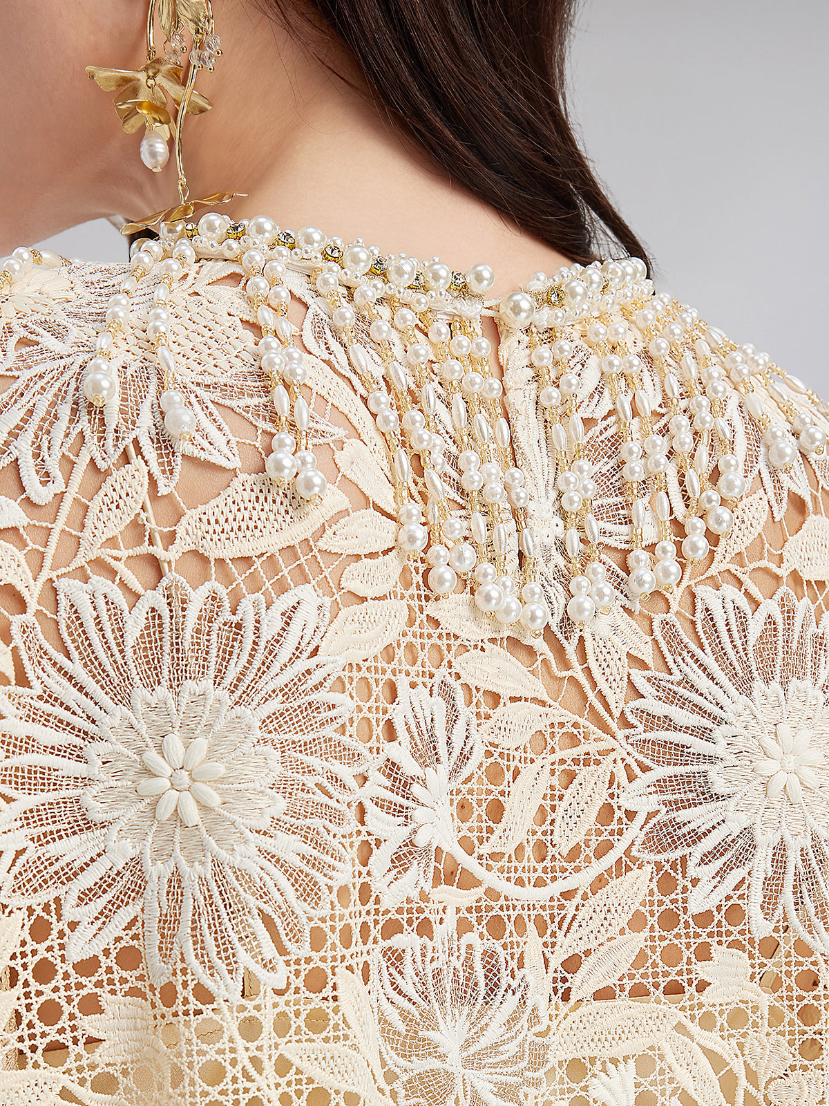 Handcrafted Beaded Tassel A-Line Dress