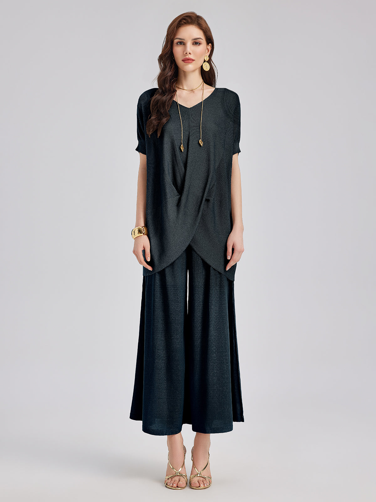 Designed Knit Casual Set