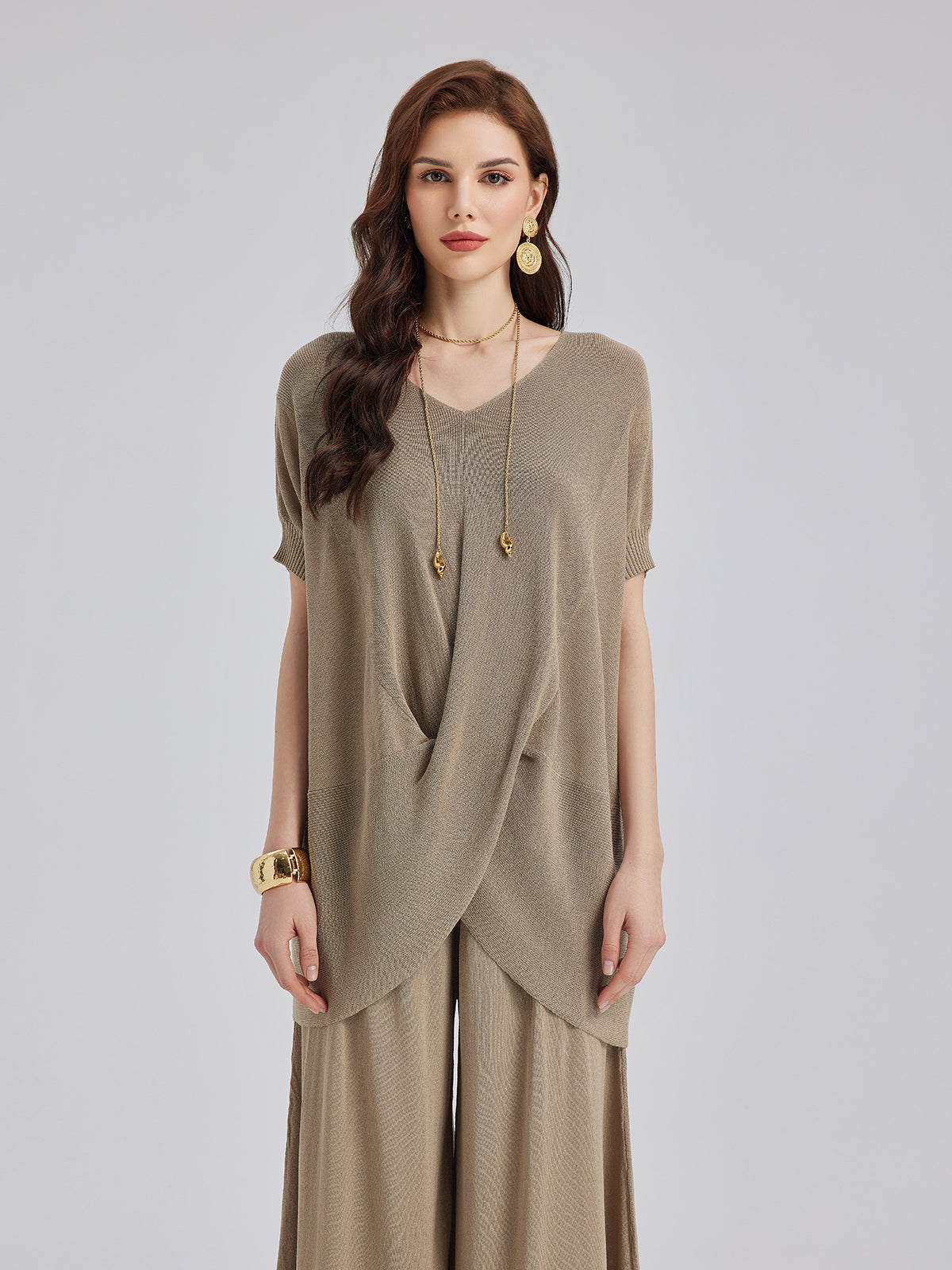 Designed Knit Casual Set