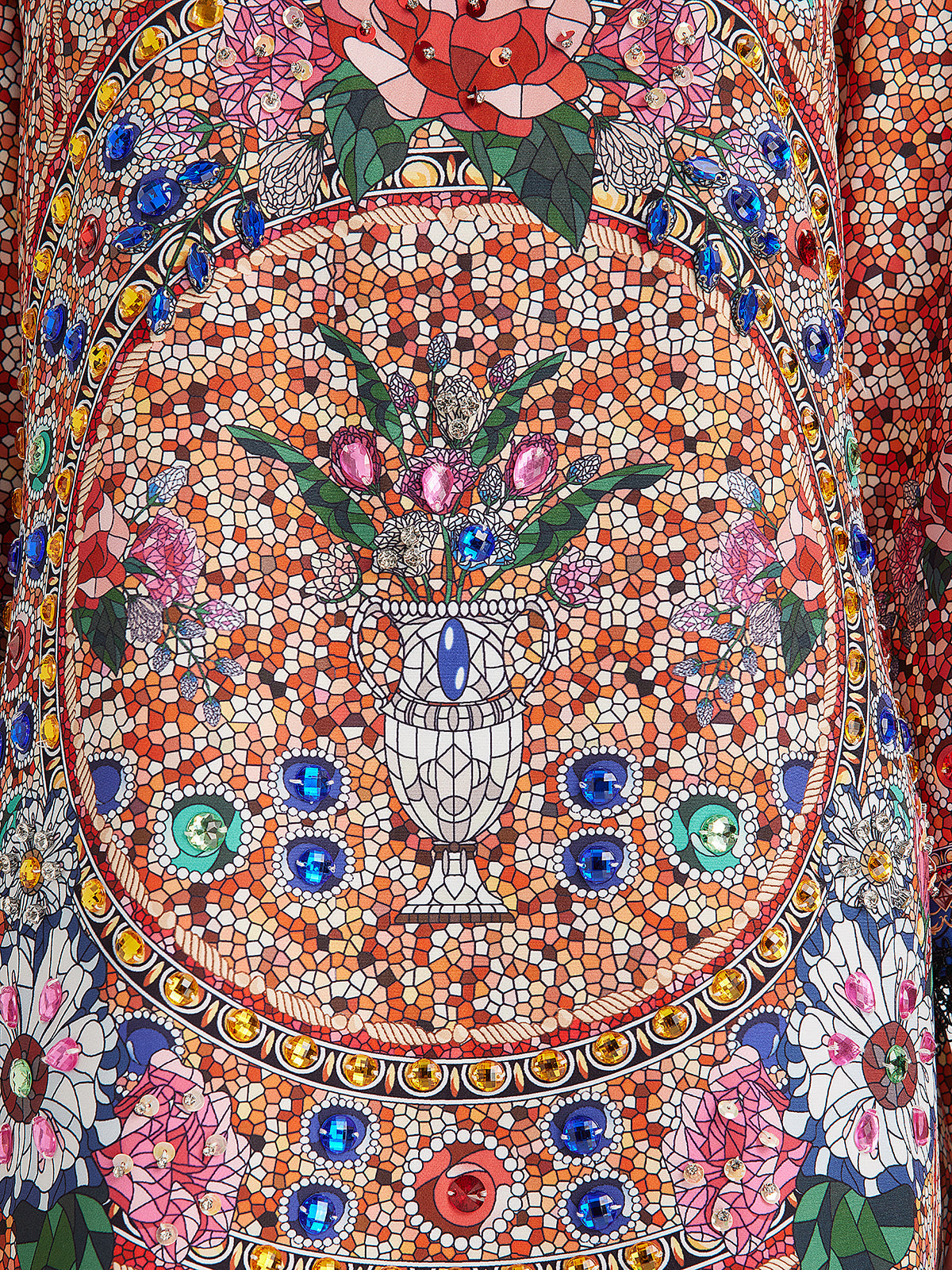 Hand-Sewn Bead Vintage Pattern Dress
