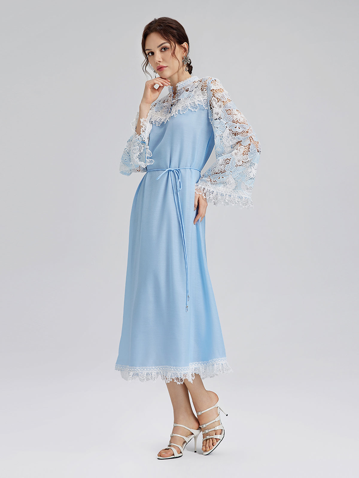 Two-Tone Lace Baroque Butterfly Dress