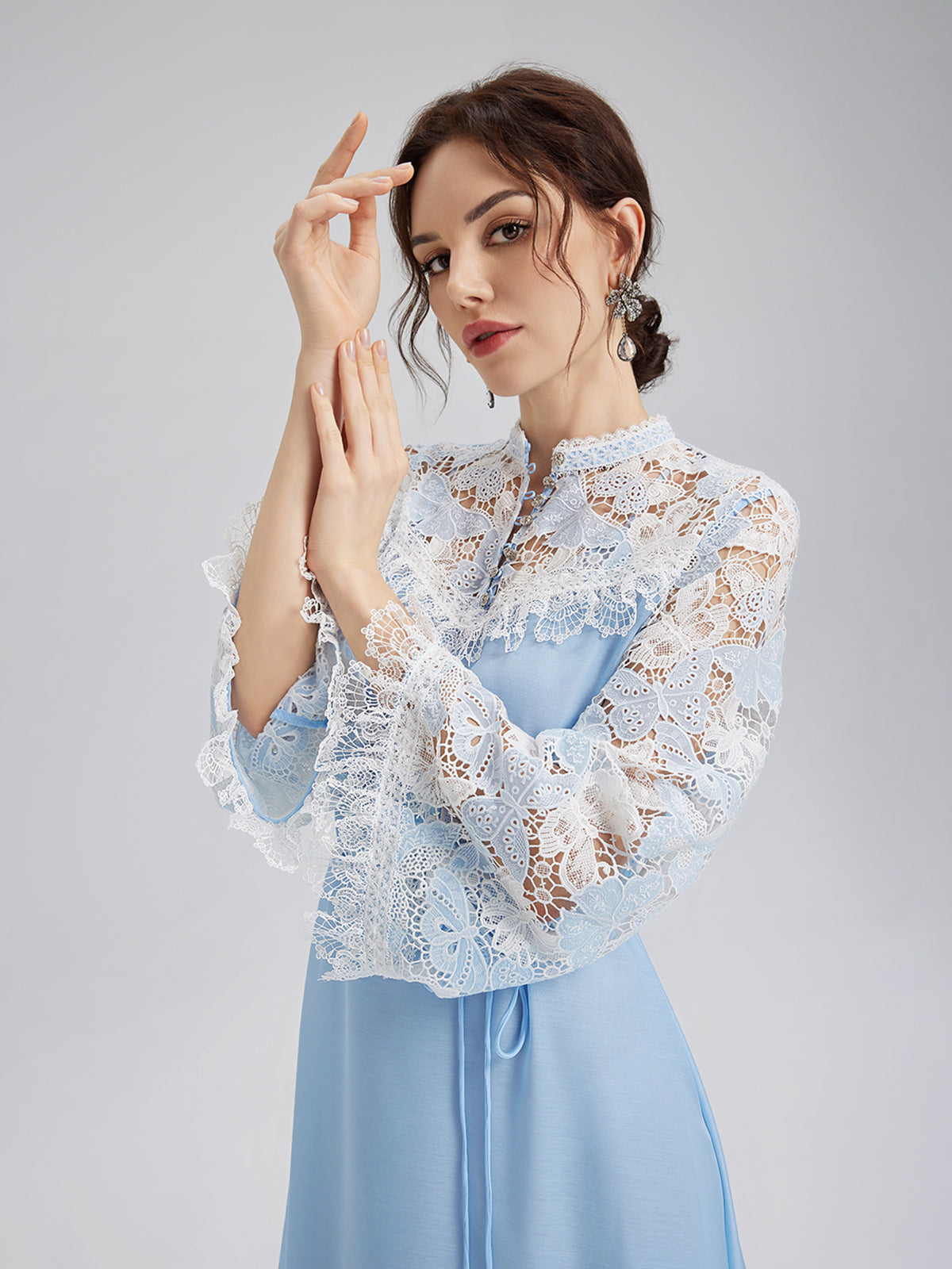 Two-Tone Lace Baroque Butterfly Dress
