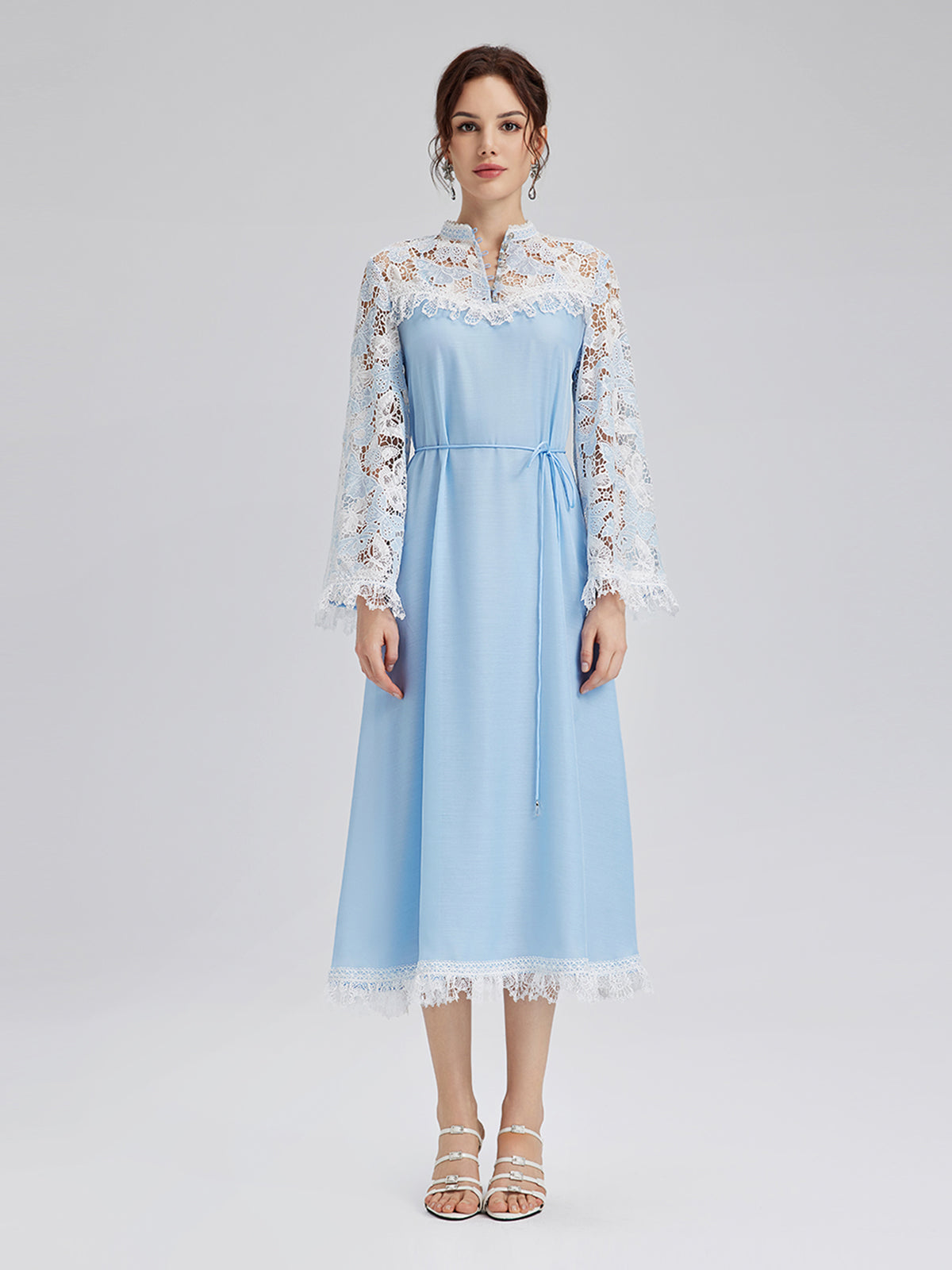 Two-Tone Lace Baroque Butterfly Dress