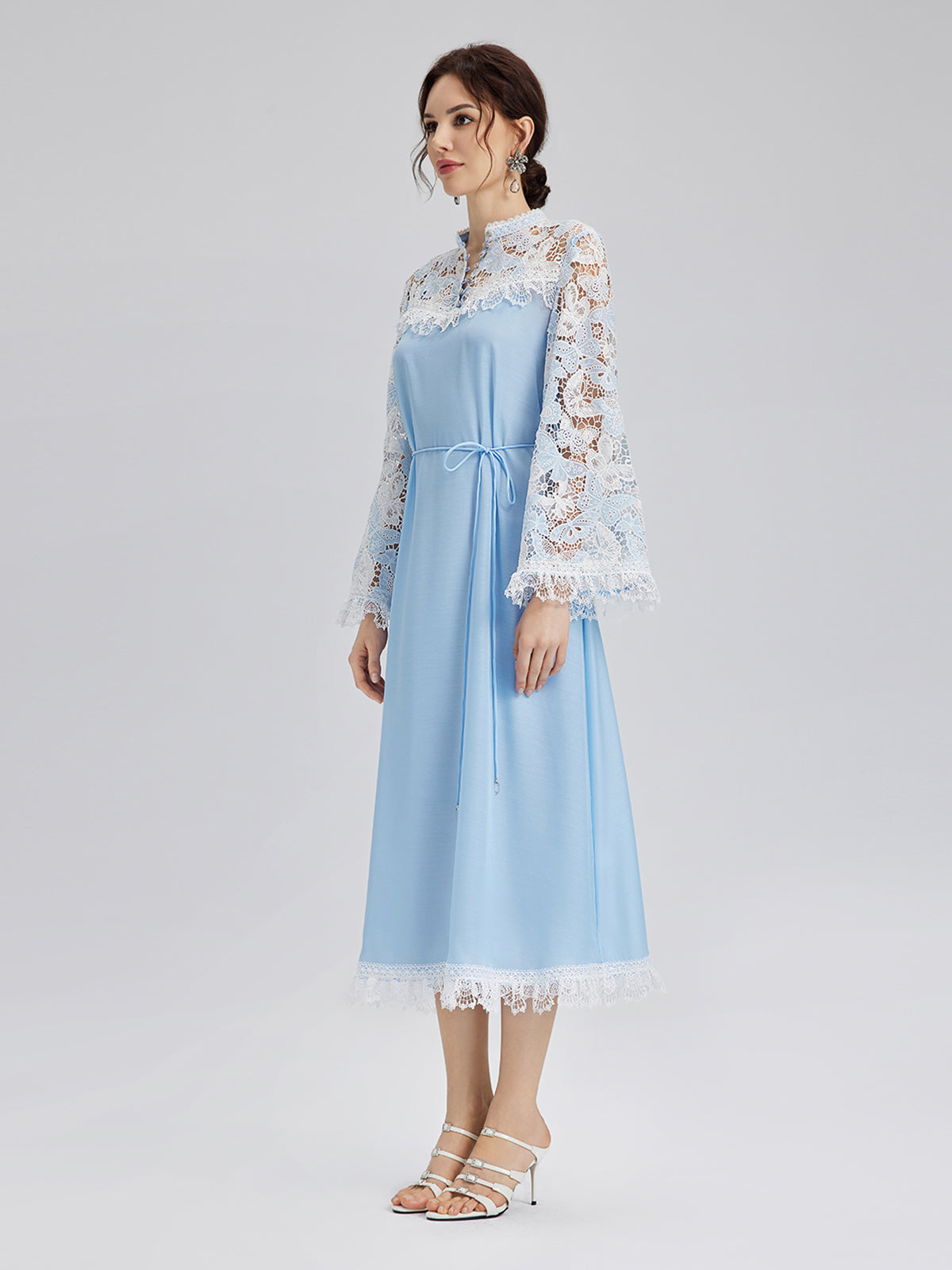Two-Tone Lace Baroque Butterfly Dress