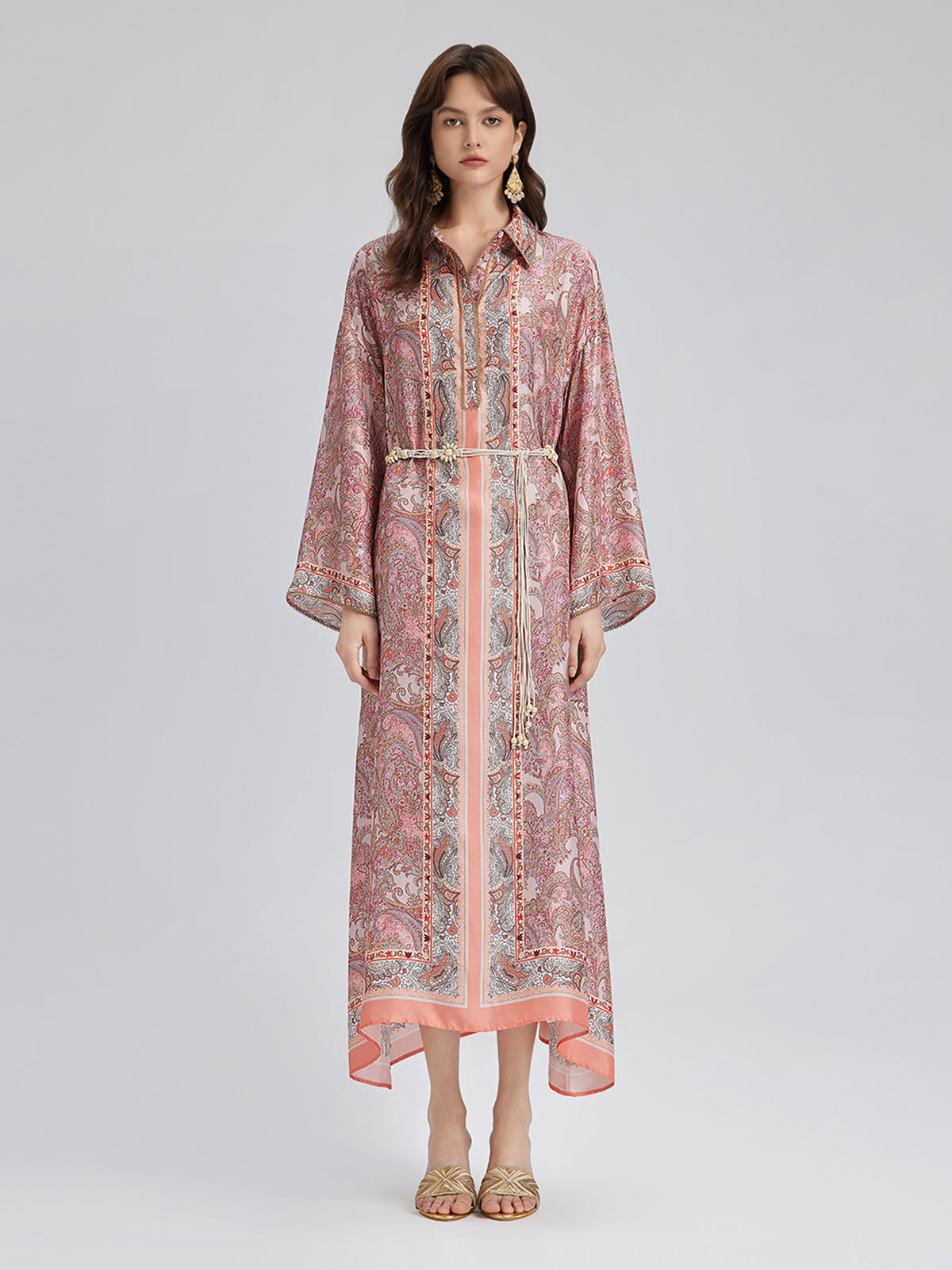 Silk Baroque Court Print Dress