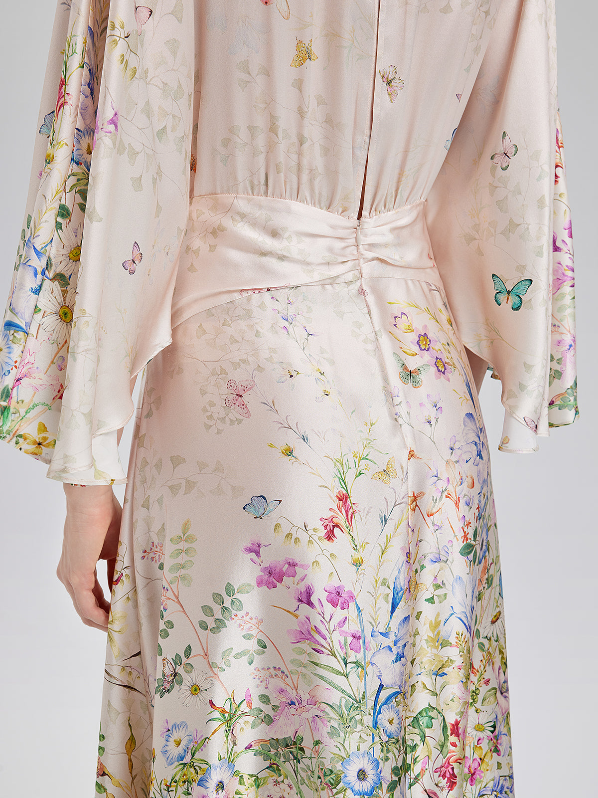 Silk Satin V-Neck Dress