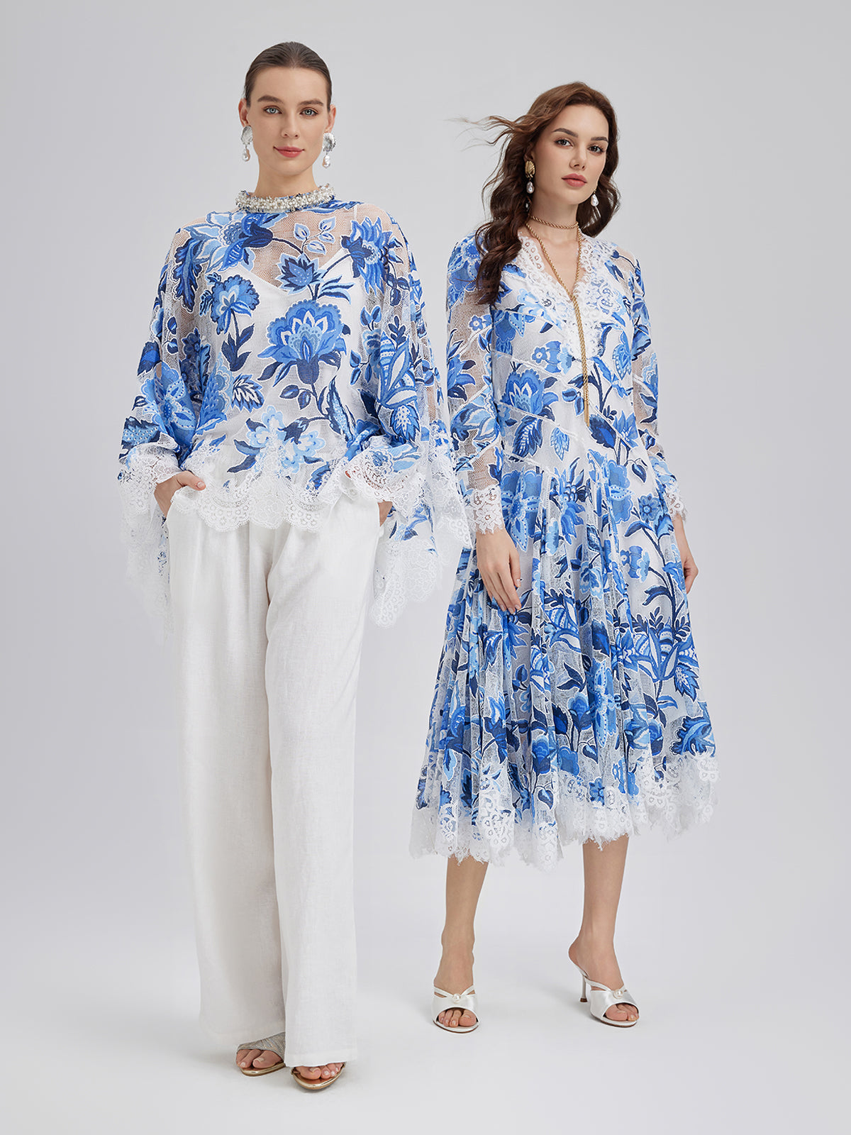 Lace Jacquard Panel Dress