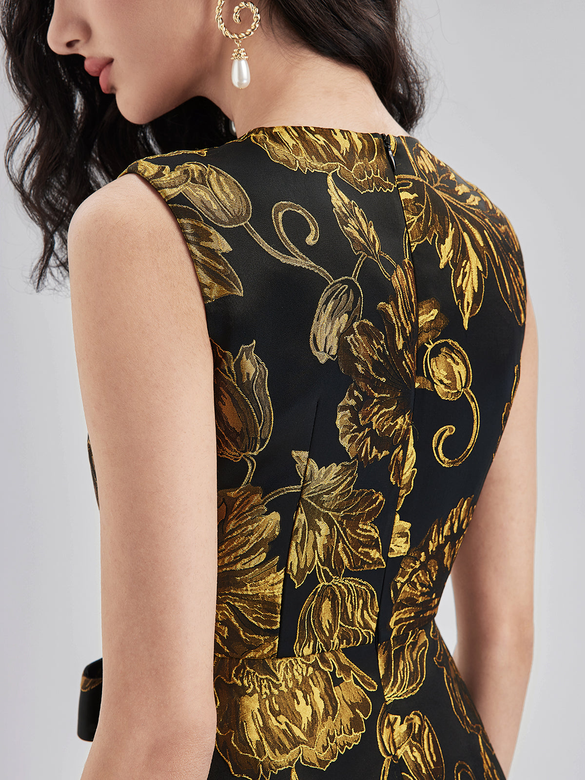 Hand-Sewn Floral Beaded Dress