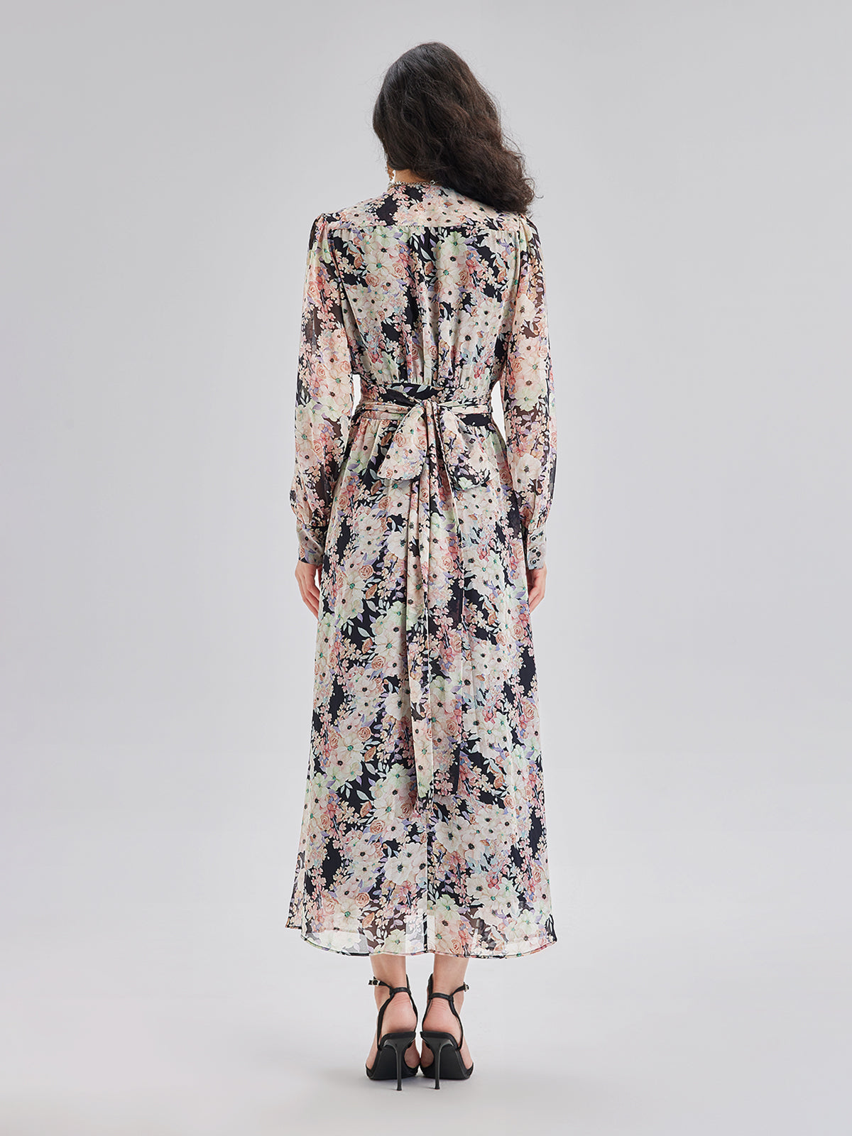 Elegant Lightweight Floral Wrap Dress