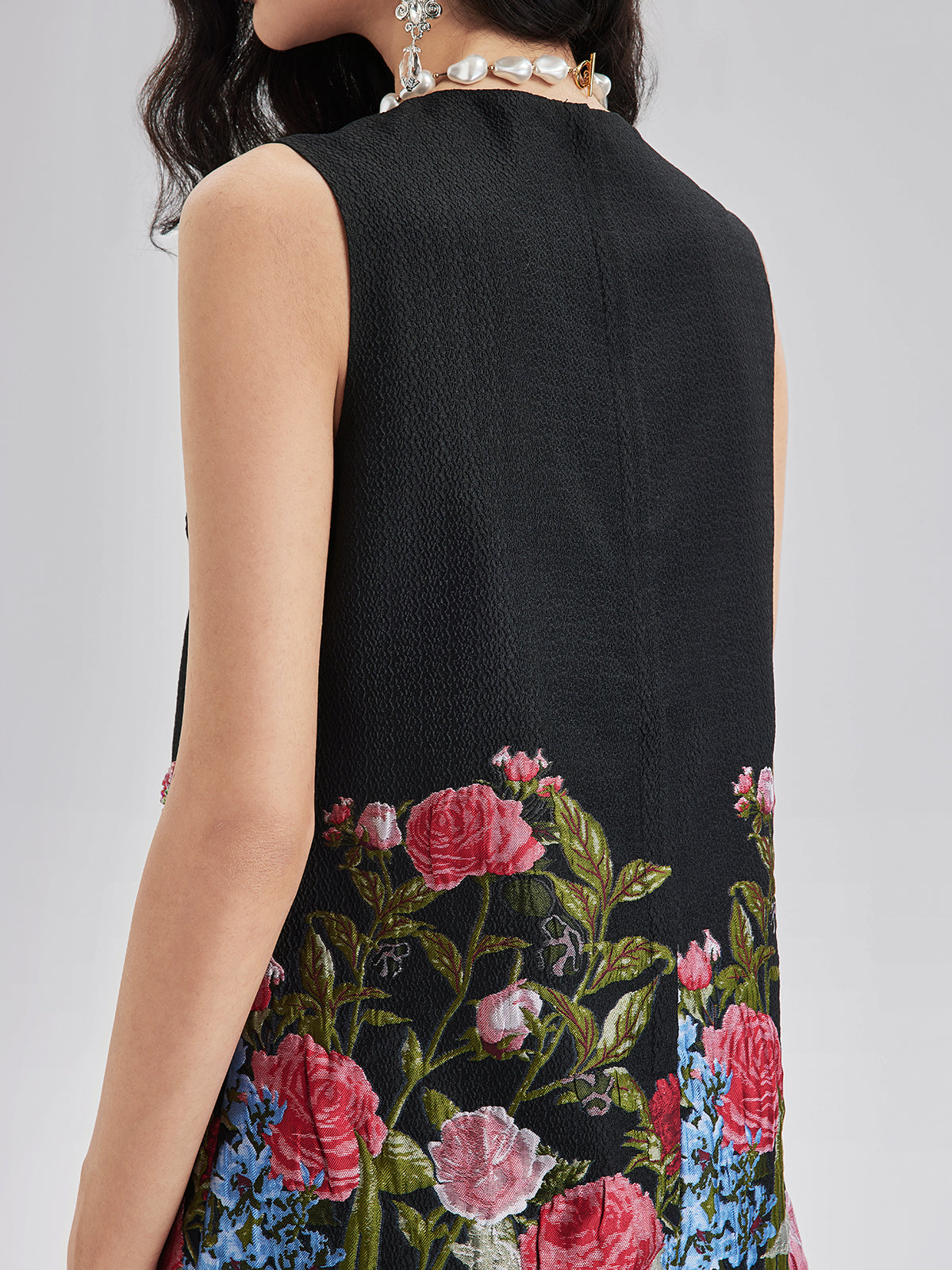 Limited Handcrafted 3D Beaded Floral Dress