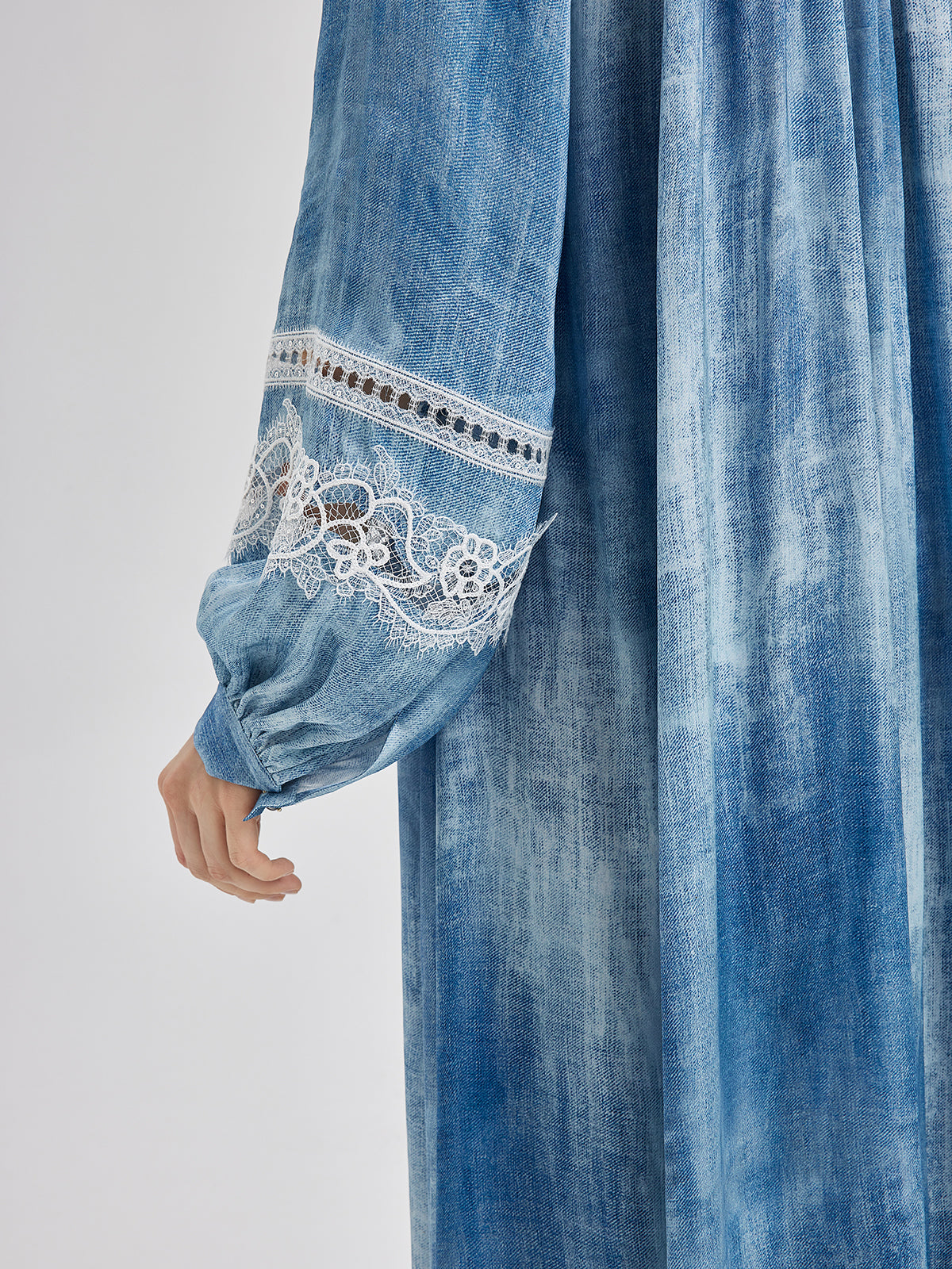 Artistic Gradient Openwork Lace Dress