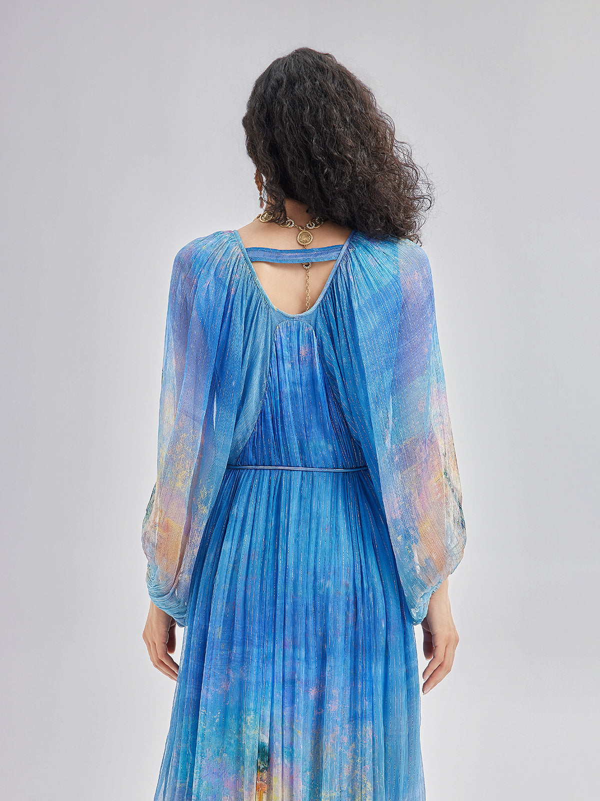 Elegant Silk Tie-Waist Dress