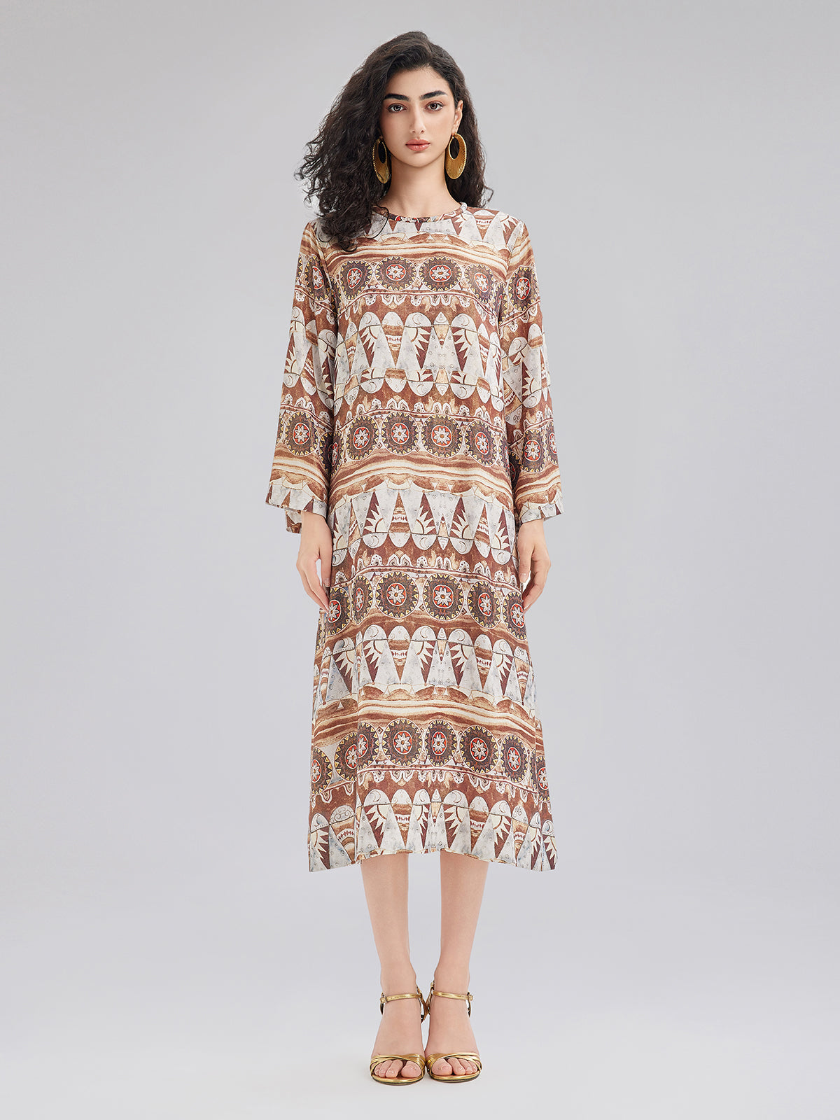 Lightweight Geometric Printed Dress