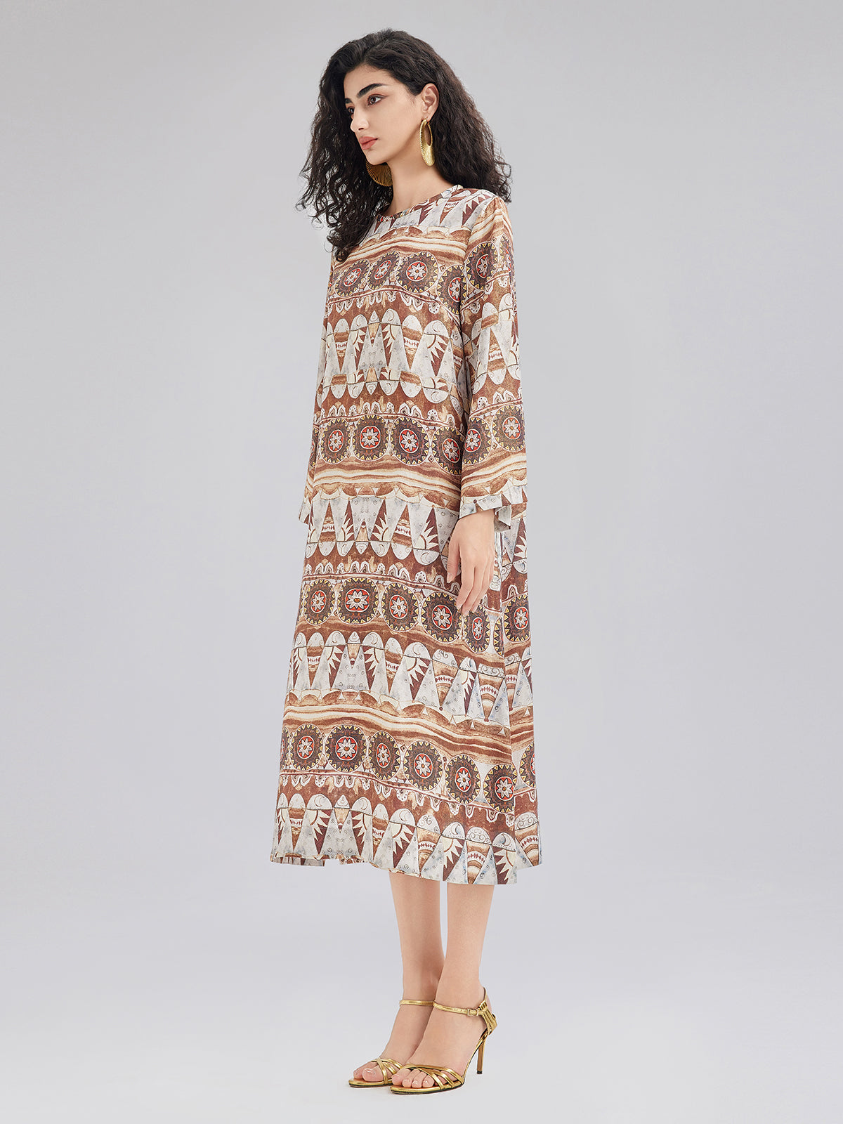 Lightweight Geometric Printed Dress