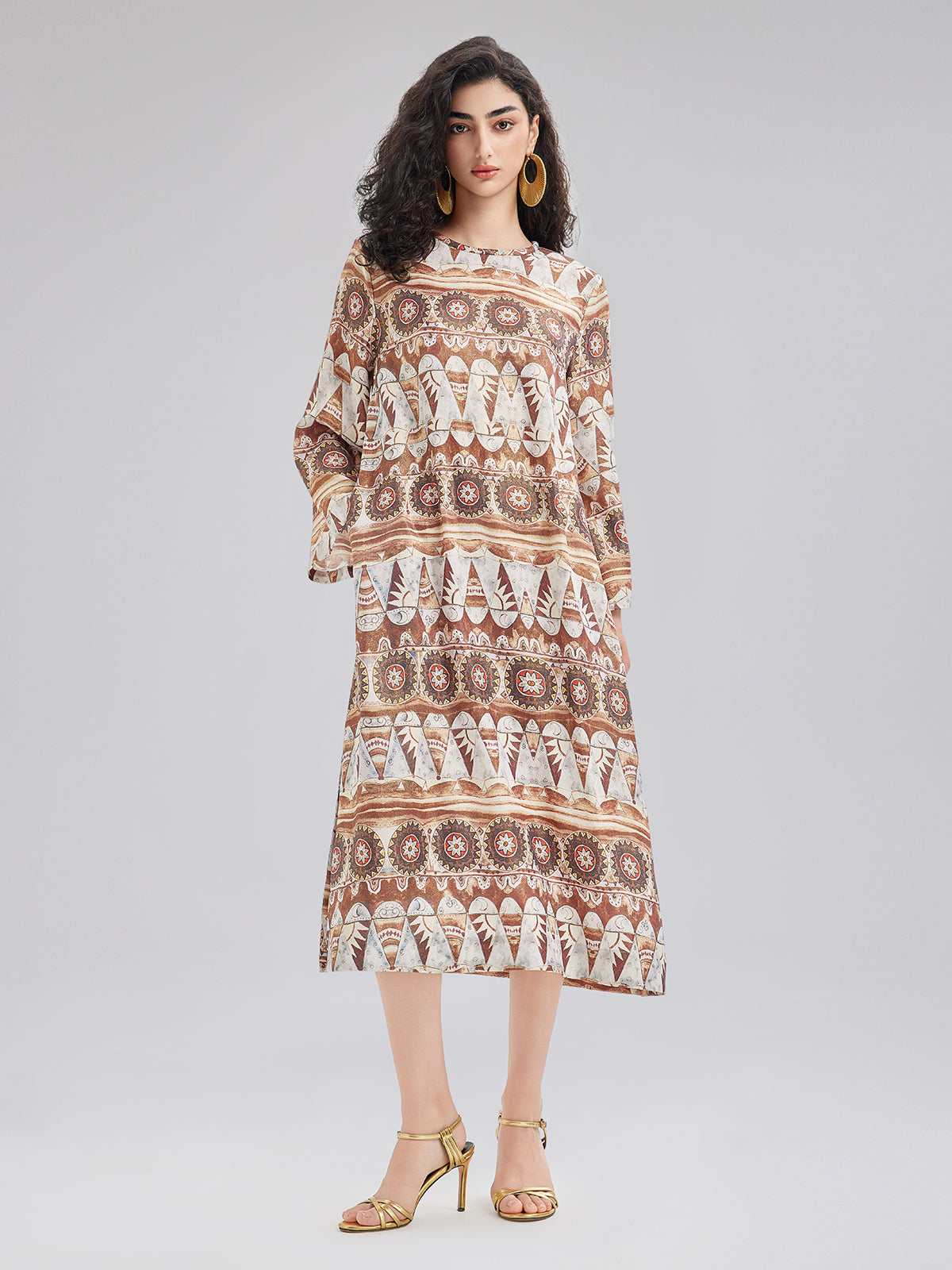 Lightweight Geometric Printed Dress