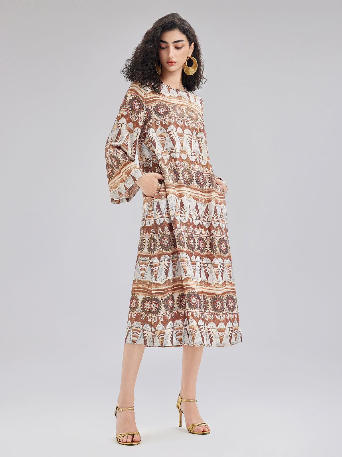 Lightweight Geometric Printed Dress