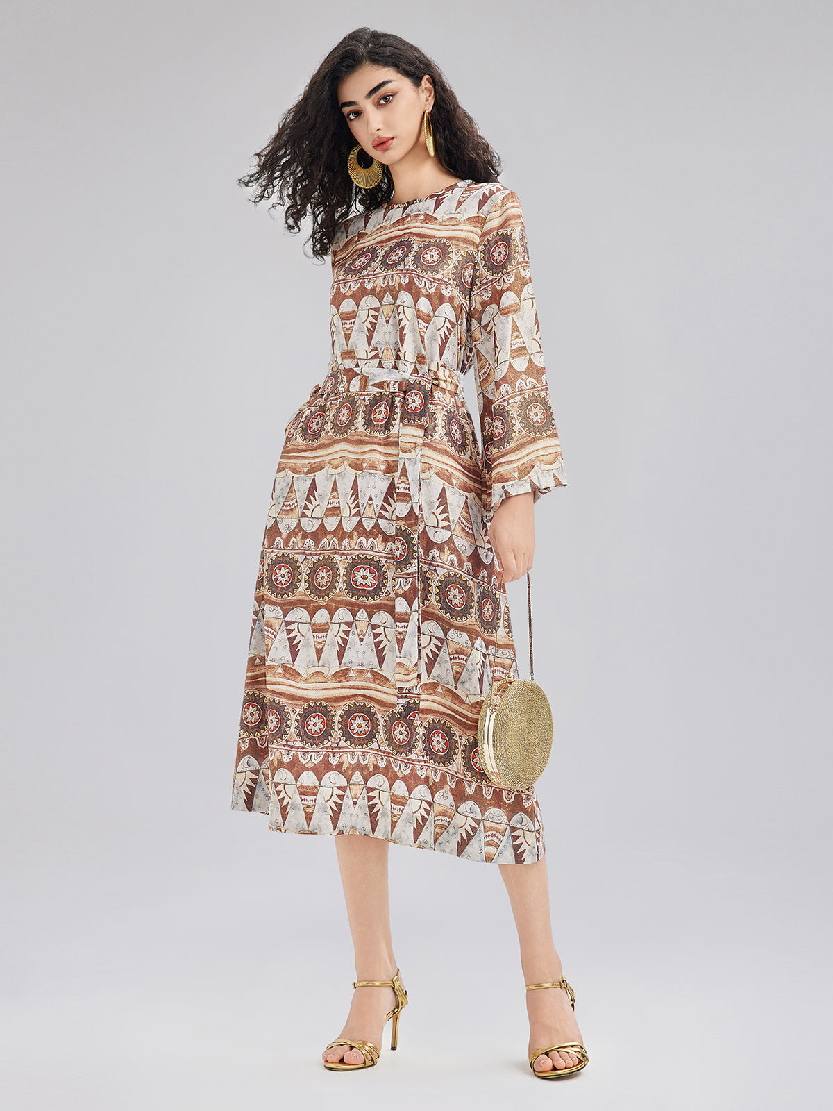 Lightweight Geometric Printed Dress