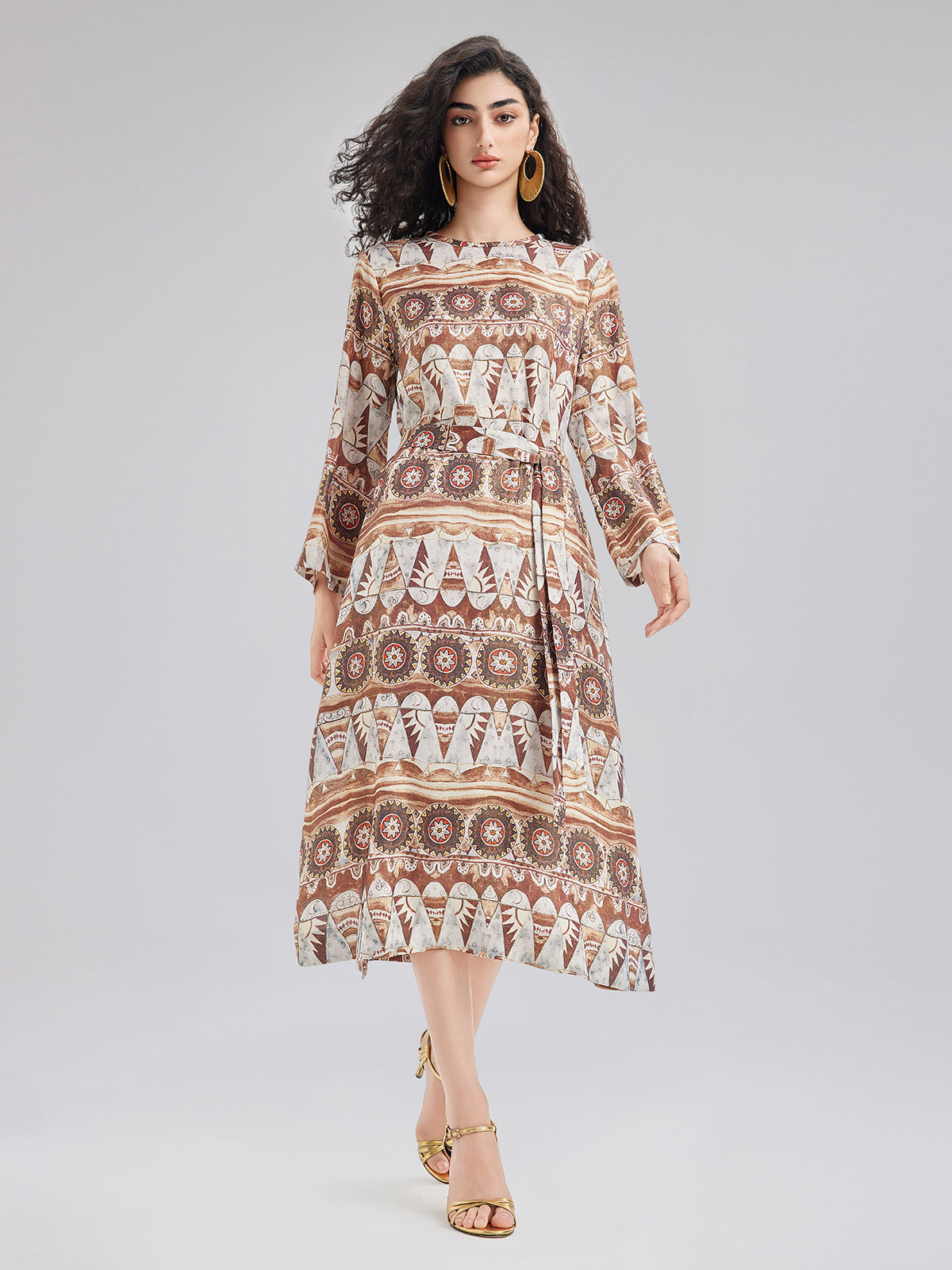 Lightweight Geometric Printed Dress