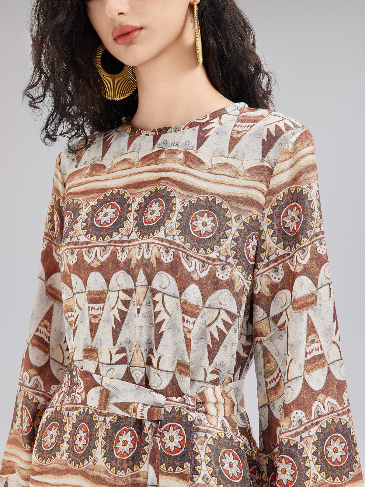 Lightweight Geometric Printed Dress