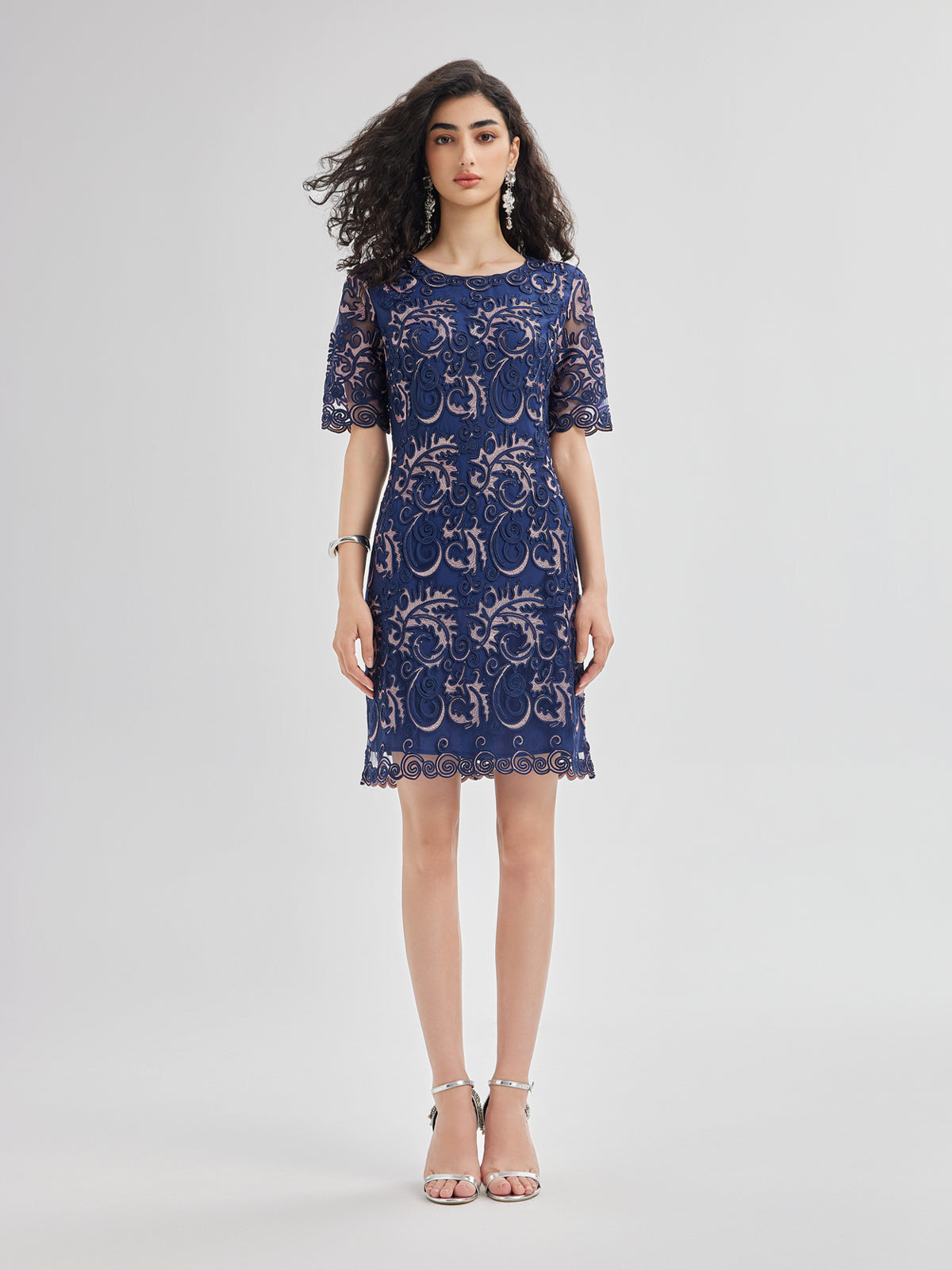 3D Intricate Embroidered Elegant Dress