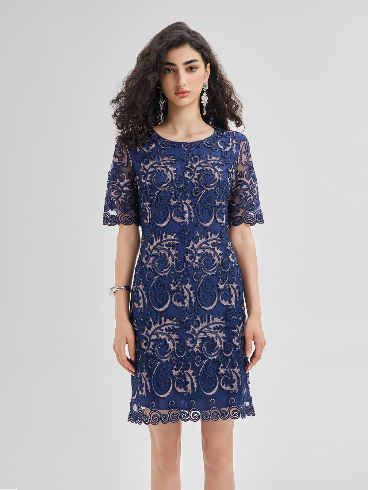 3D Intricate Embroidered Elegant Dress