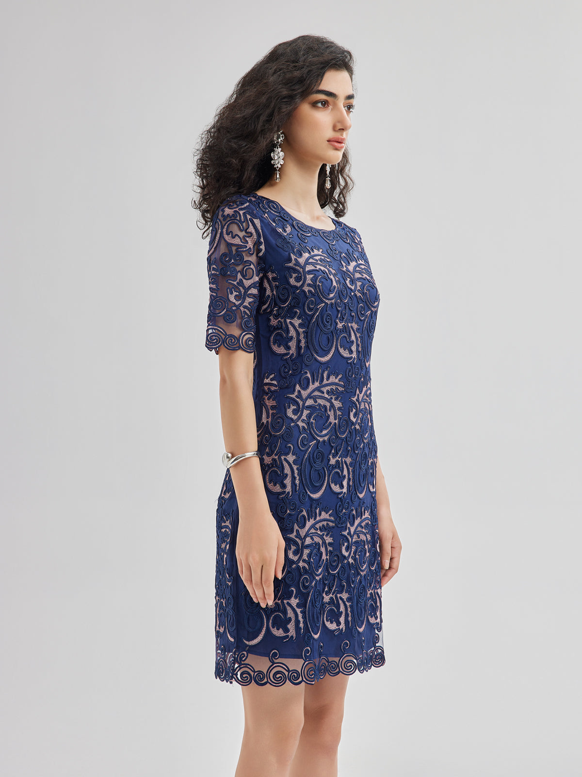 3D Intricate Embroidered Elegant Dress