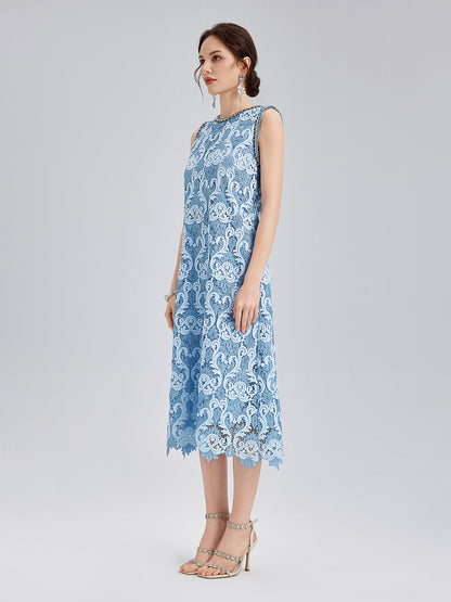 Baroque Two-Tone Lace Dress