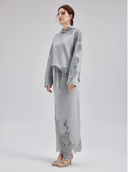 Italian Lace-Detail Knit Set