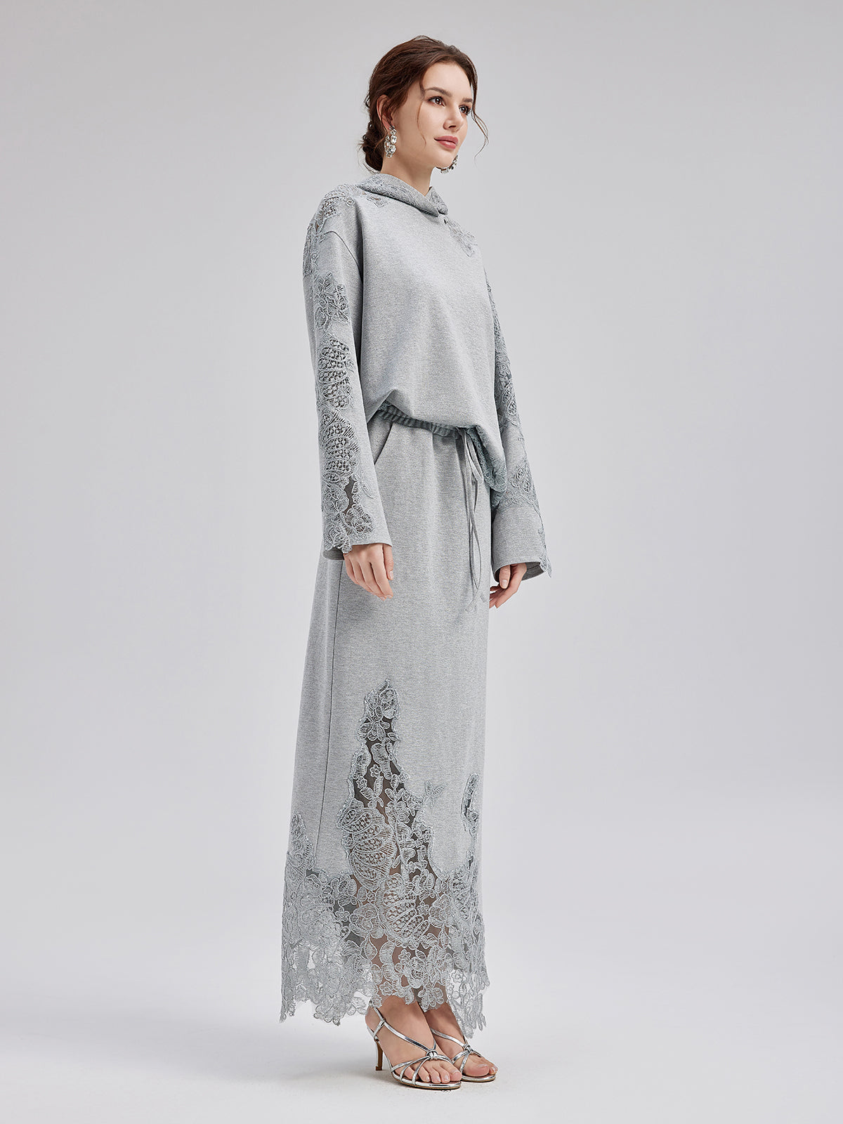 Italian Lace-Detail Knit Set