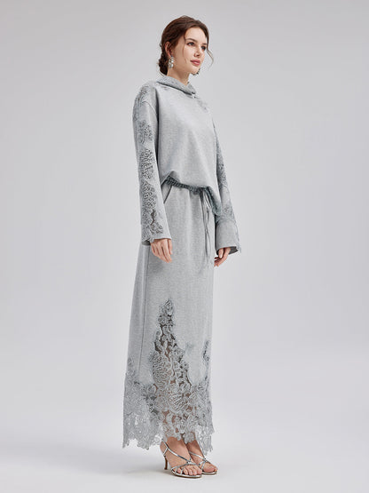 Italian Lace-Detail Knit Set