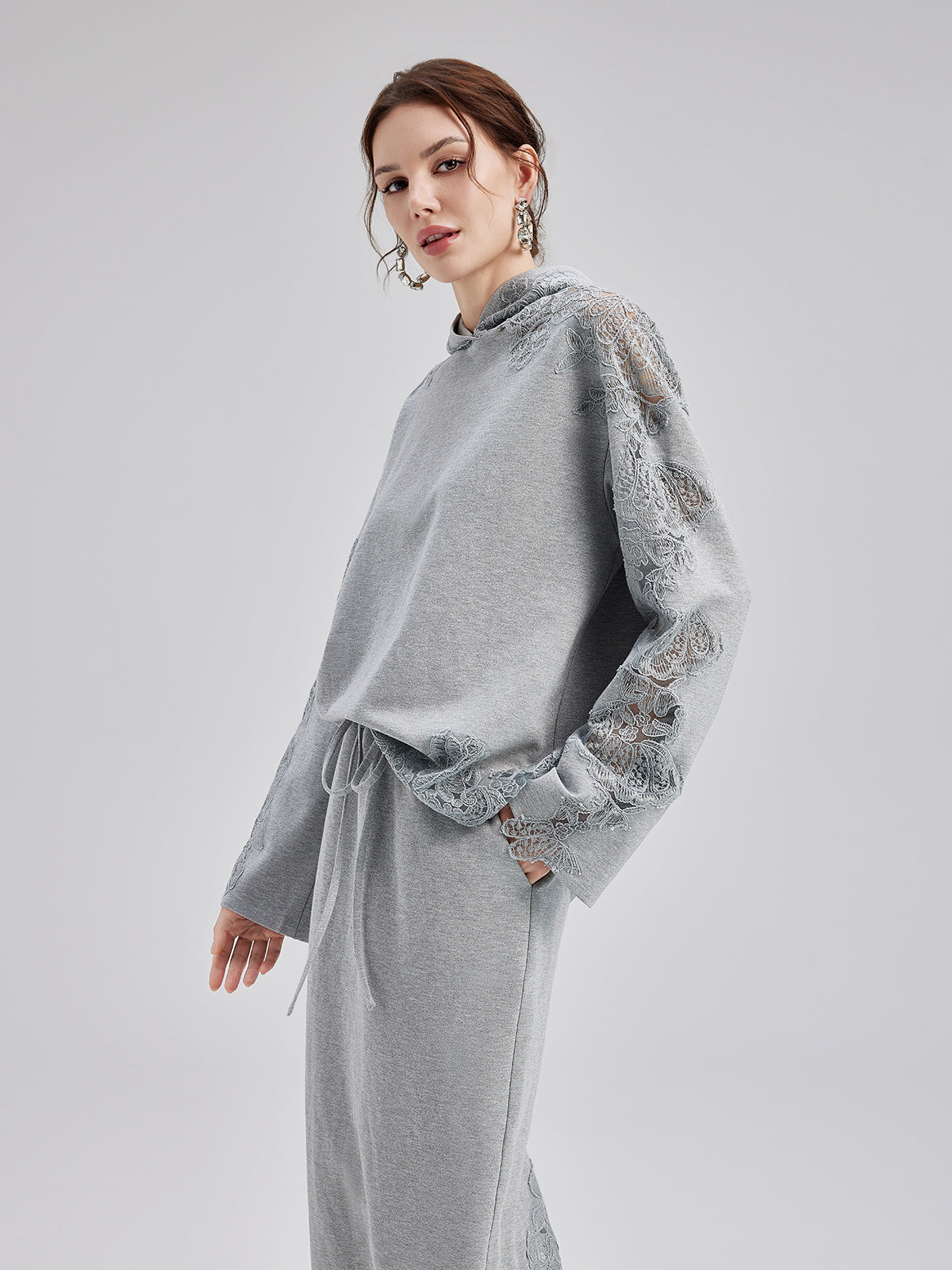 Italian Lace-Detail Knit Set