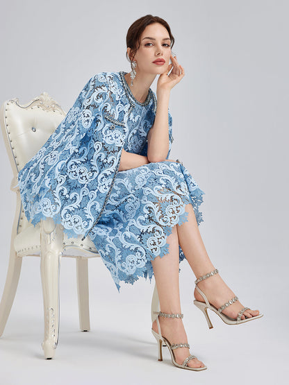 Baroque Two-Tone Lace Dress